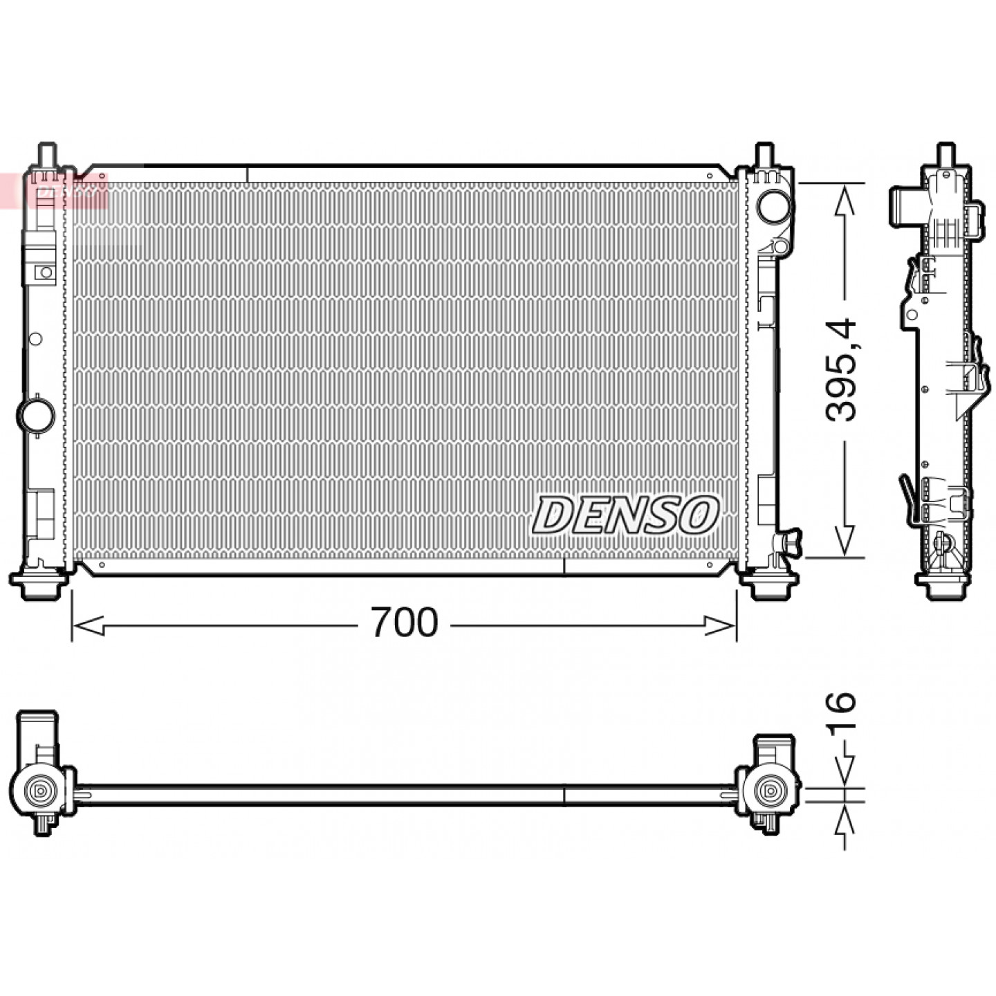 Denso Radiatore, Raffreddamento Motore Drm06039