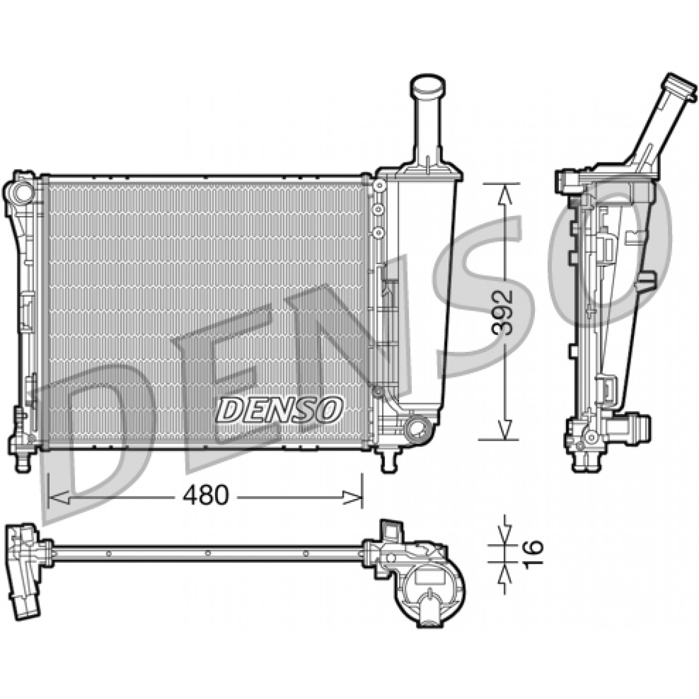 Kühler, Motorkühlung DENSO DRM09088
