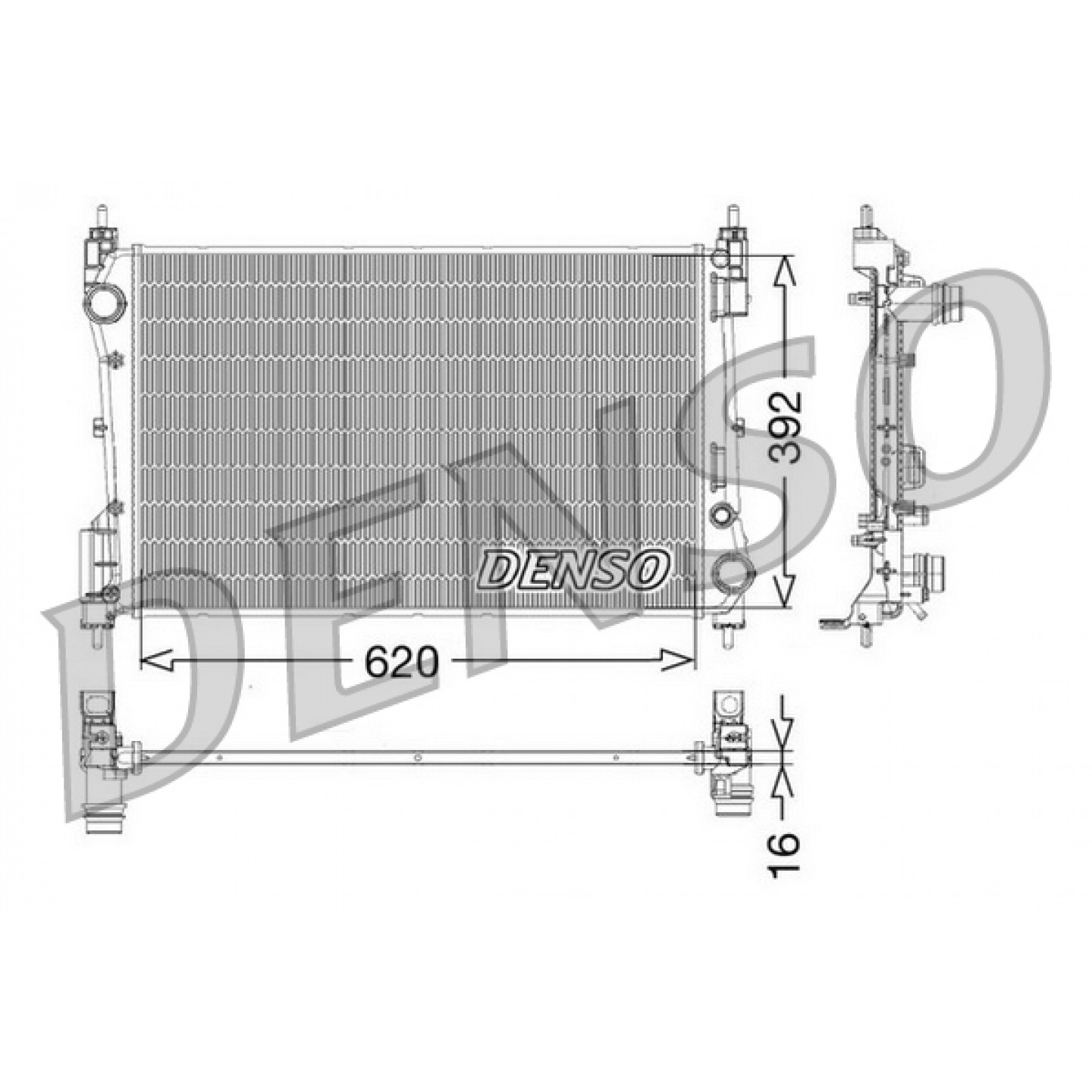 Kühler, Motorkühlung DENSO DRM09114