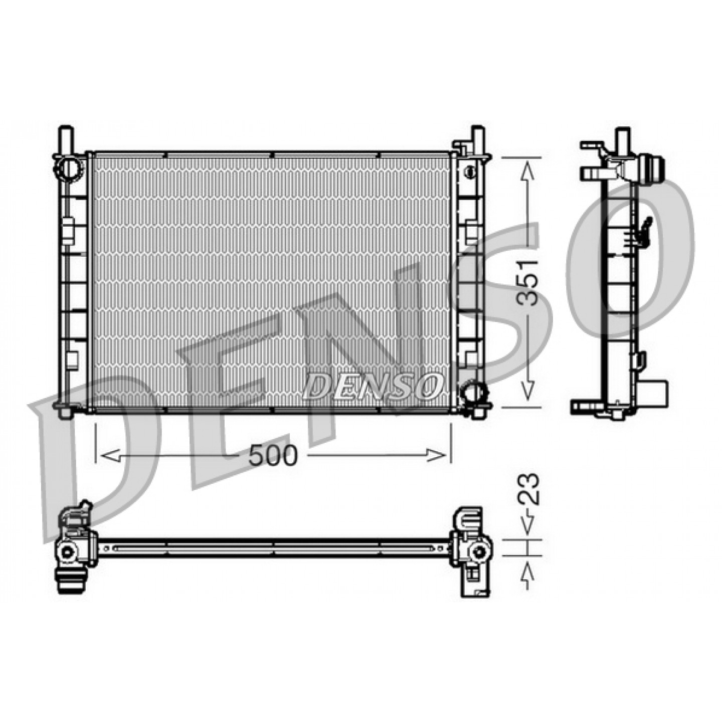 Kühler, Motorkühlung DENSO DRM10045