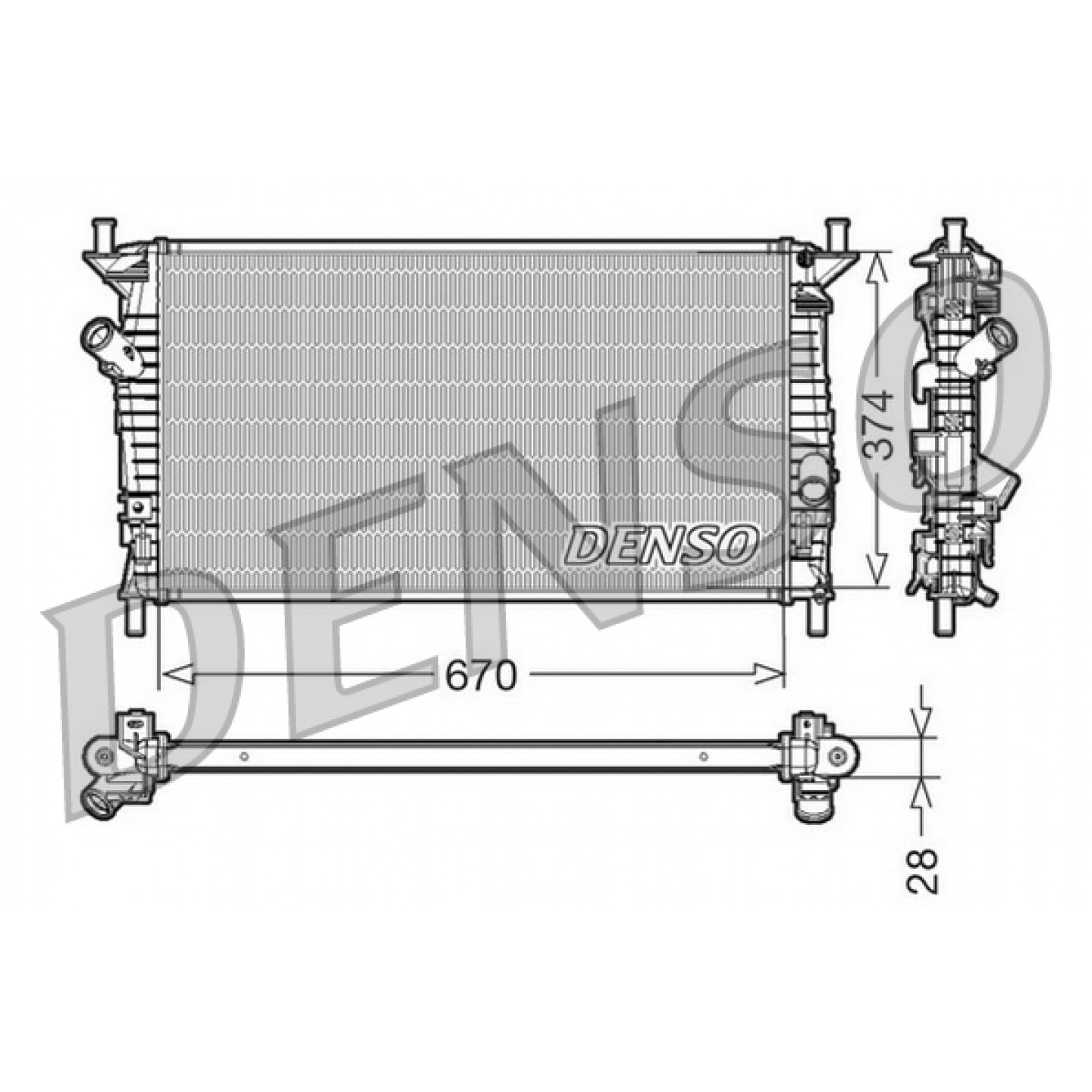 Kühler, Motorkühlung DENSO DRM10074