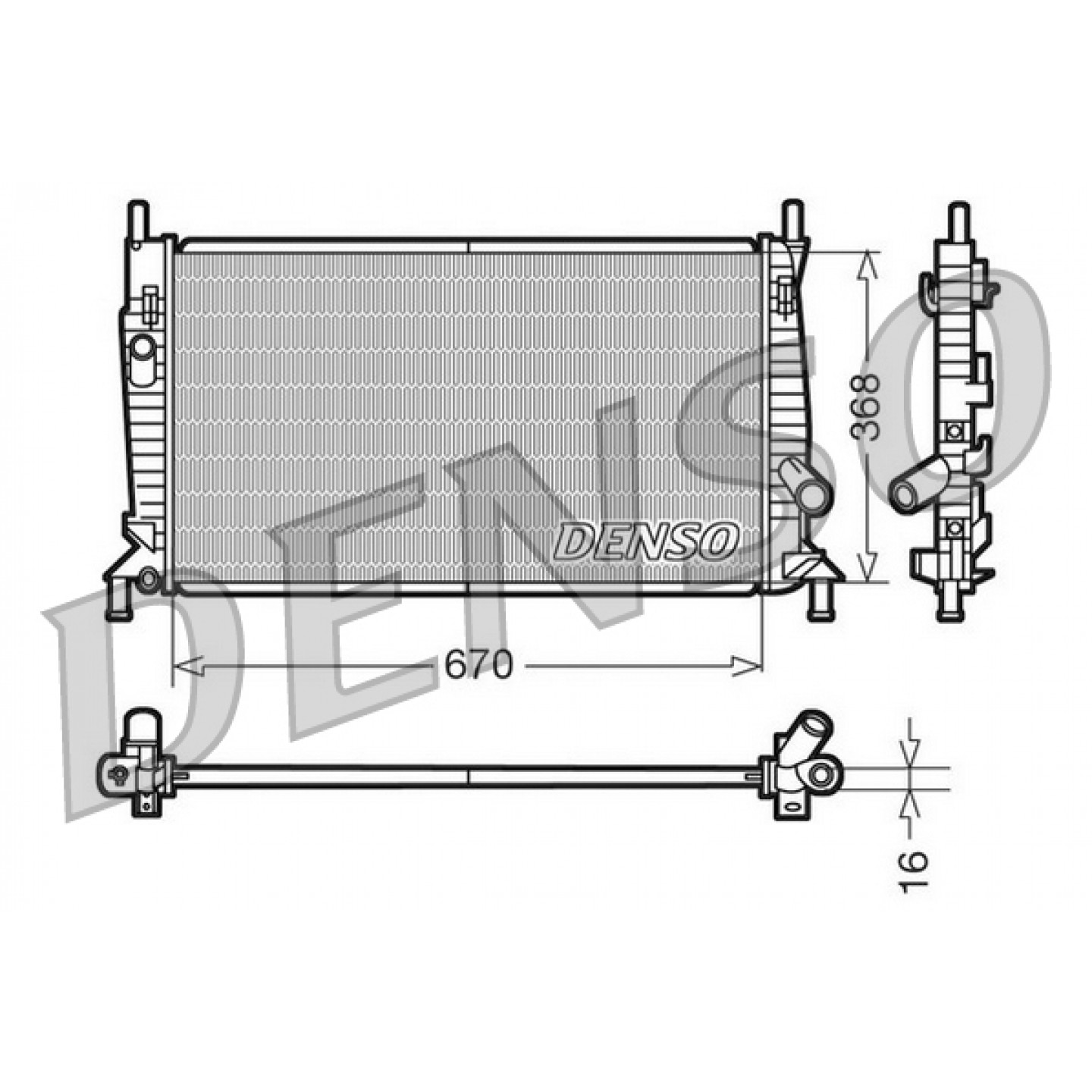 Kühler, Motorkühlung DENSO DRM10075