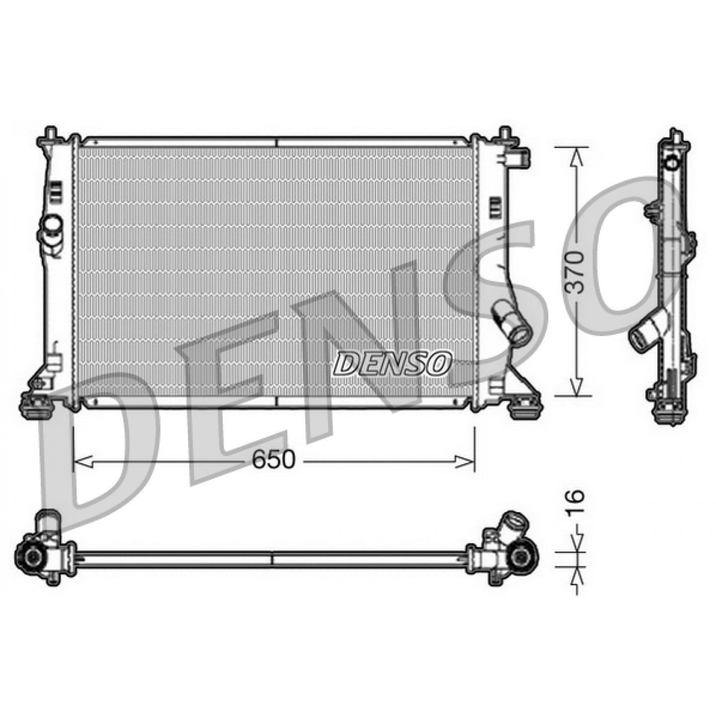 Chladič, chlazení motoru DENSO DRM10076