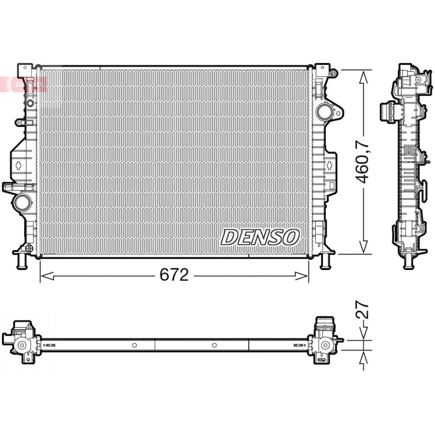 Denso Radiatore, Raffreddamento Motore Drm10115