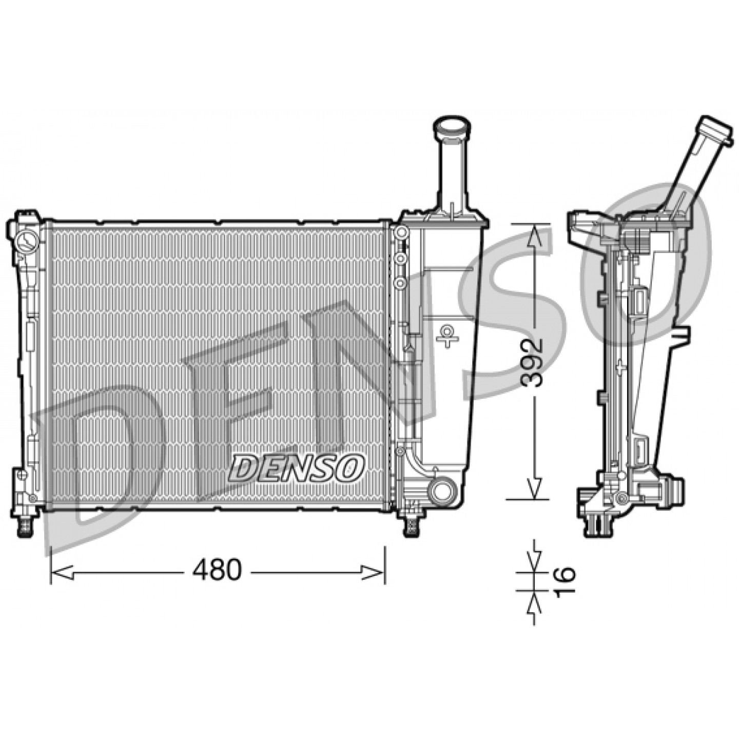 Radiateur DENSO DRM13016