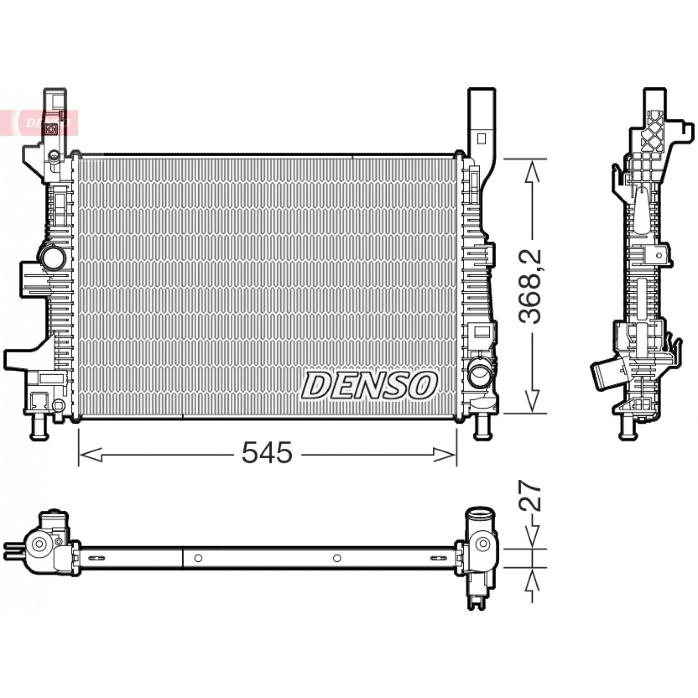 Denso Radiatore, Raffreddamento Motore Drm10122
