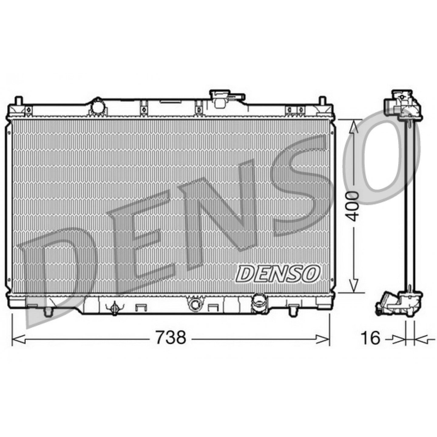 Kühler, Motorkühlung DENSO DRM40011