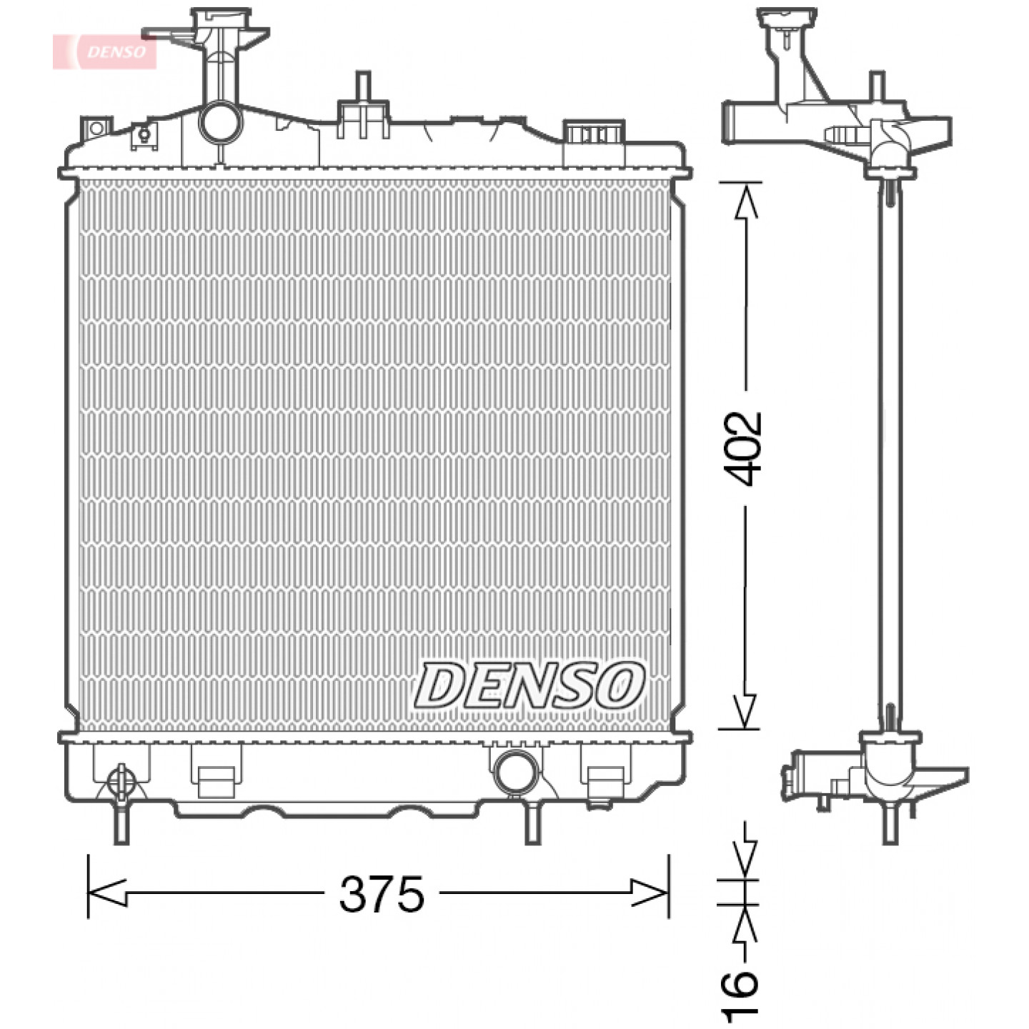 Chłodnica, układ chłodzenia silnika DENSO DRM45041
