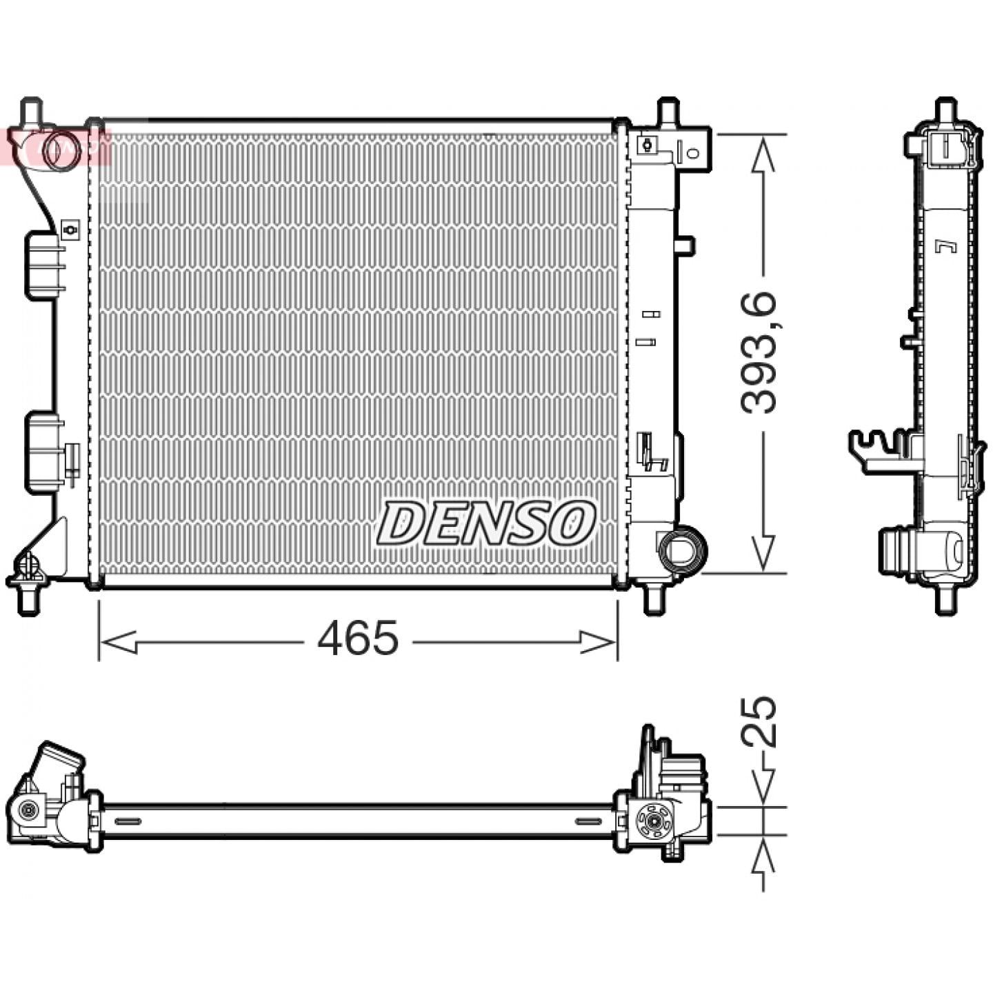 Kühler, Motorkühlung DENSO DRM43016