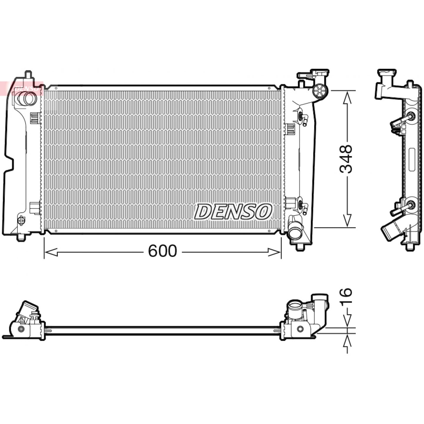 Chladič, chlazení motoru DENSO DRM50111