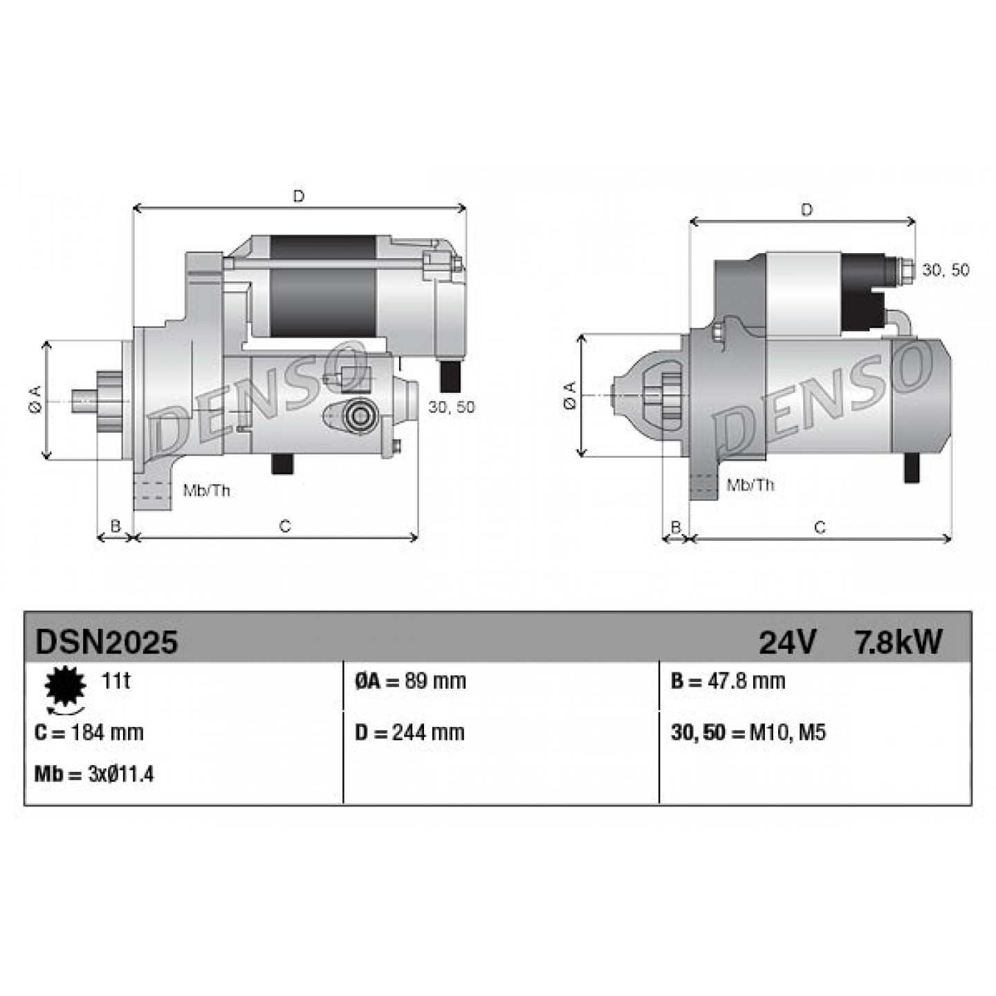 Motorino d'avviamento DENSO DSN2025