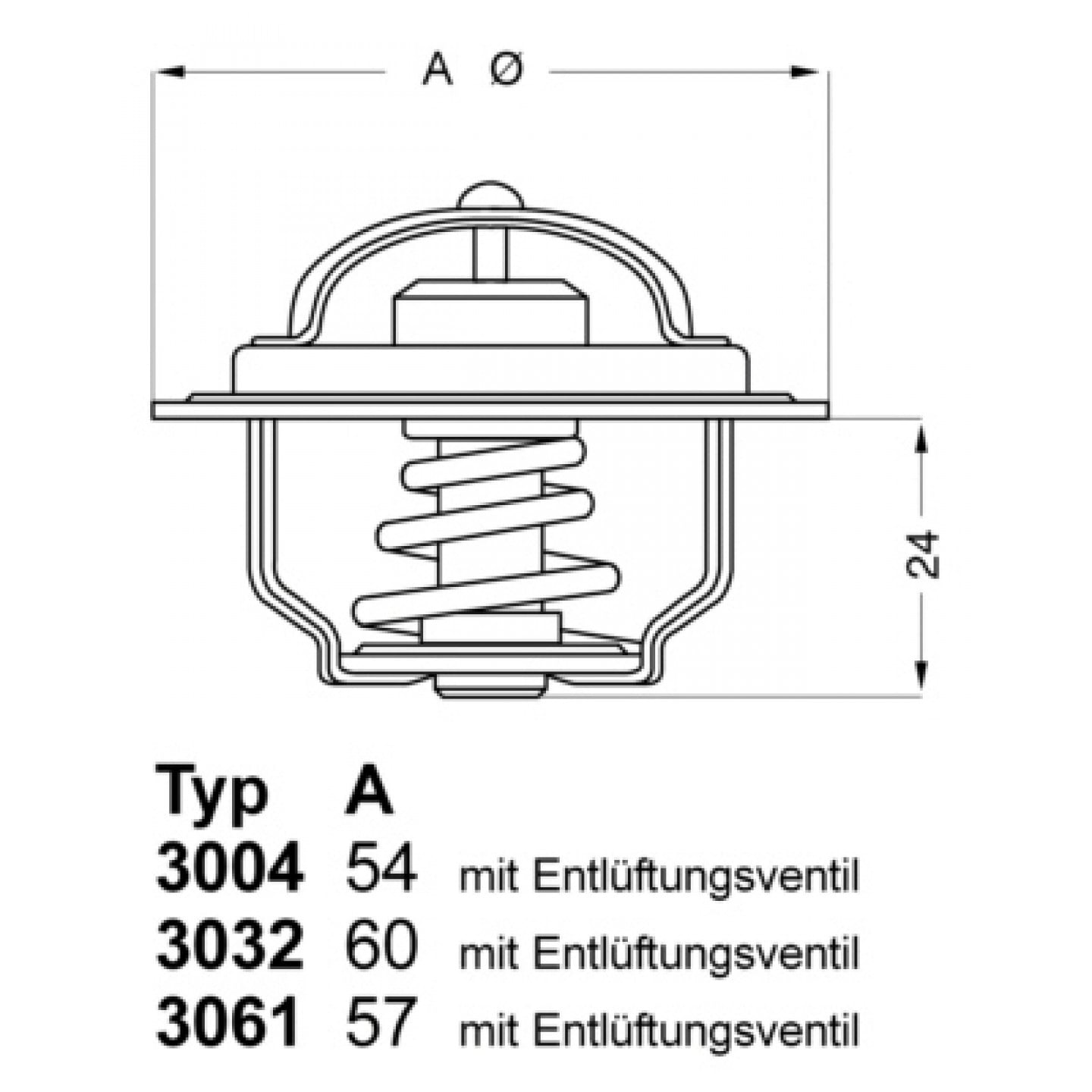 Thermostat, Kühlmittel WAHLER 3032.80