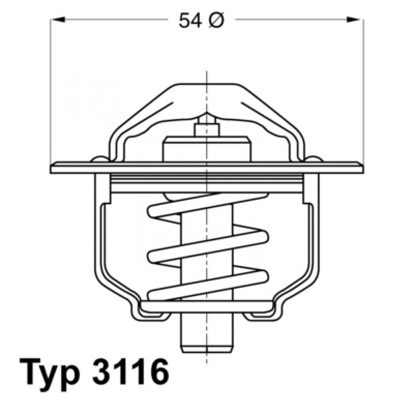 Thermostat, Kühlmittel WAHLER 3116.89D