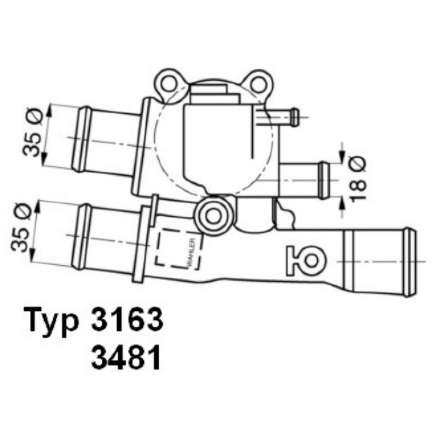 Termostat, chladivo WAHLER 3163.88D