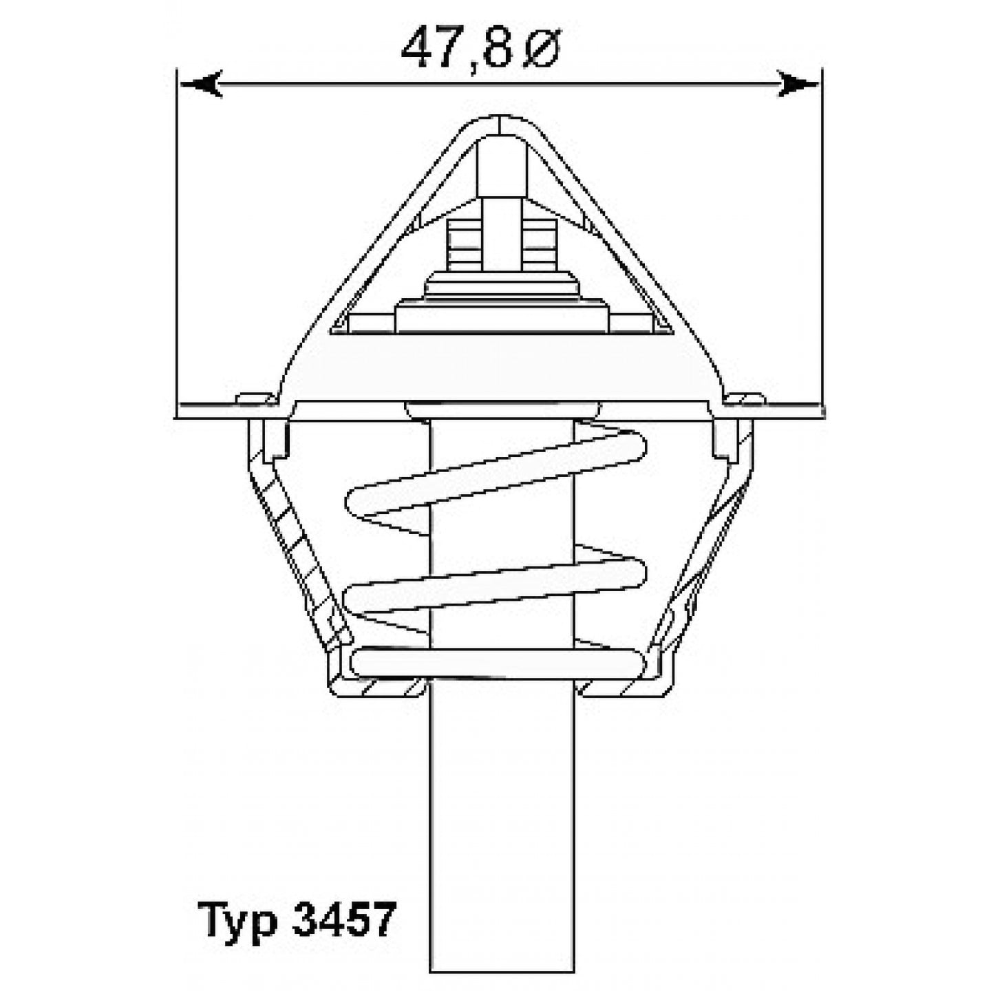 Thermostat, Kühlmittel WAHLER 3457.90D