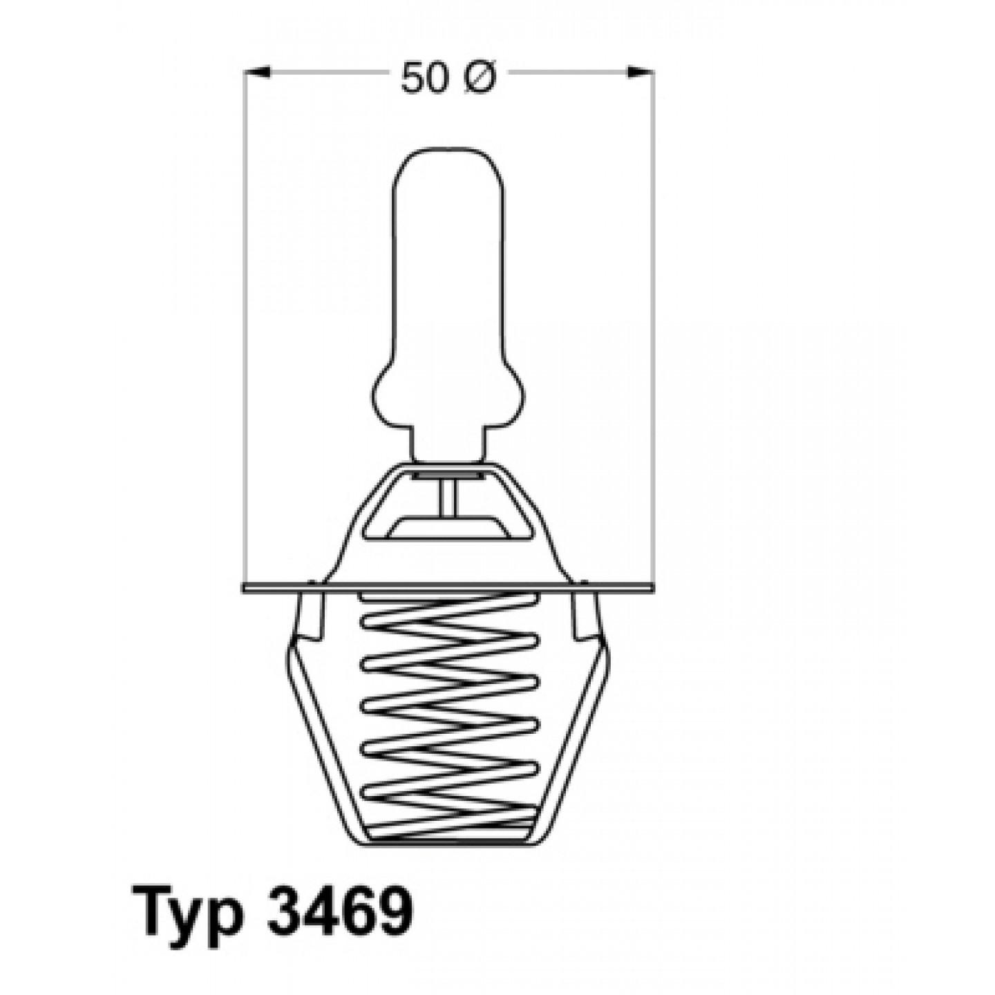 Thermostat, Kühlmittel WAHLER 3469.91D