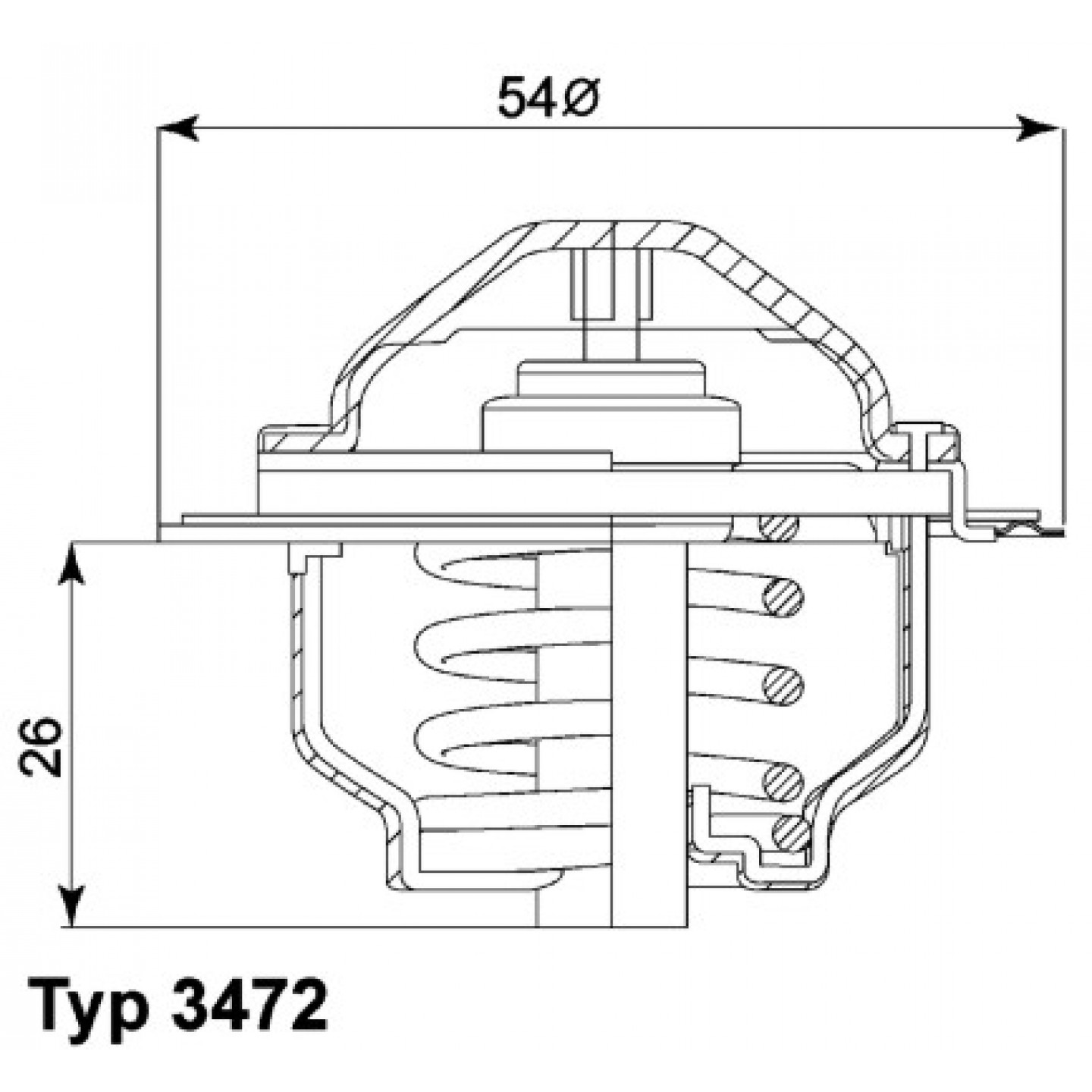 Thermostat, Kühlmittel WAHLER 3472.87D
