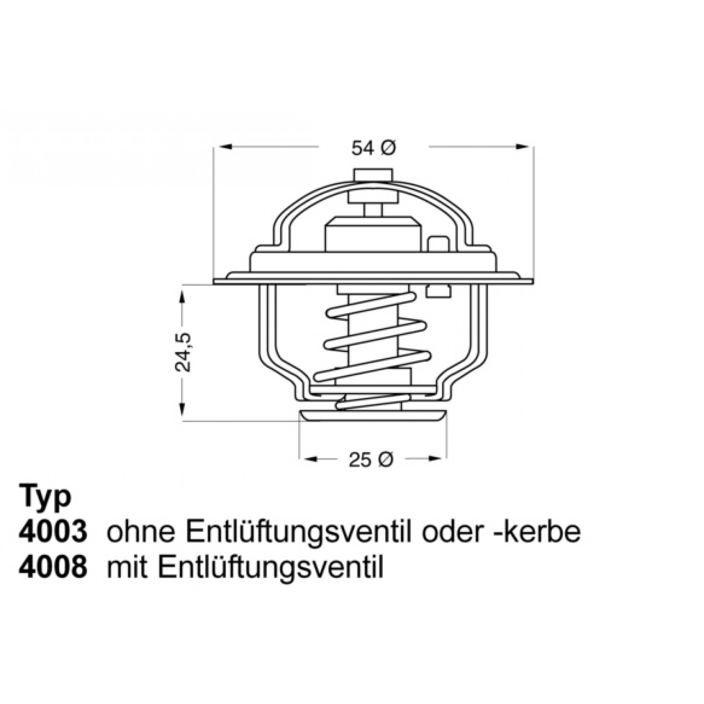 Thermostat, Kühlmittel WAHLER 4008.74D