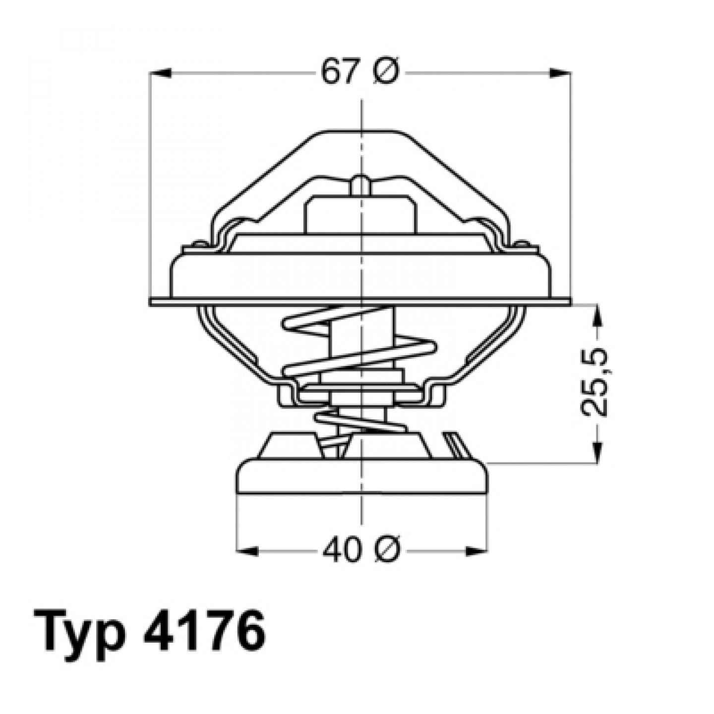 Thermostat, Kühlmittel WAHLER 4176.85D