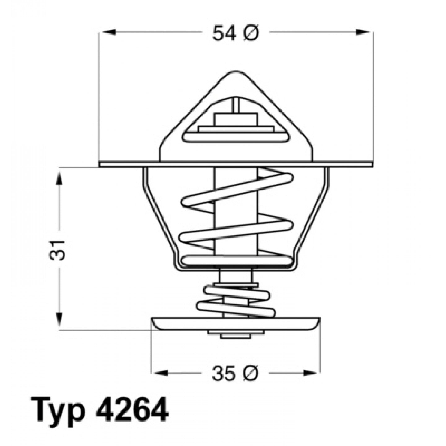 Thermostat, Kühlmittel WAHLER 4264.84D