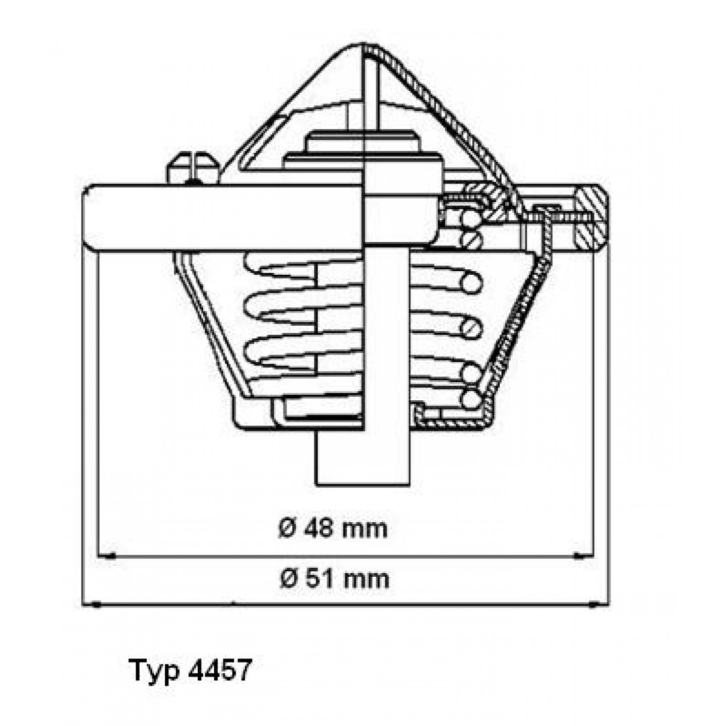 Thermostat, Kühlmittel WAHLER 4457.82D