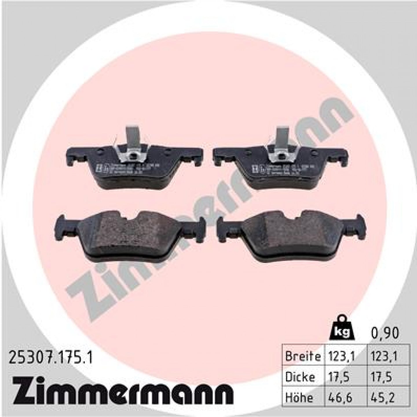 Bremseklodser ZIMMERMANN 25307.175.1