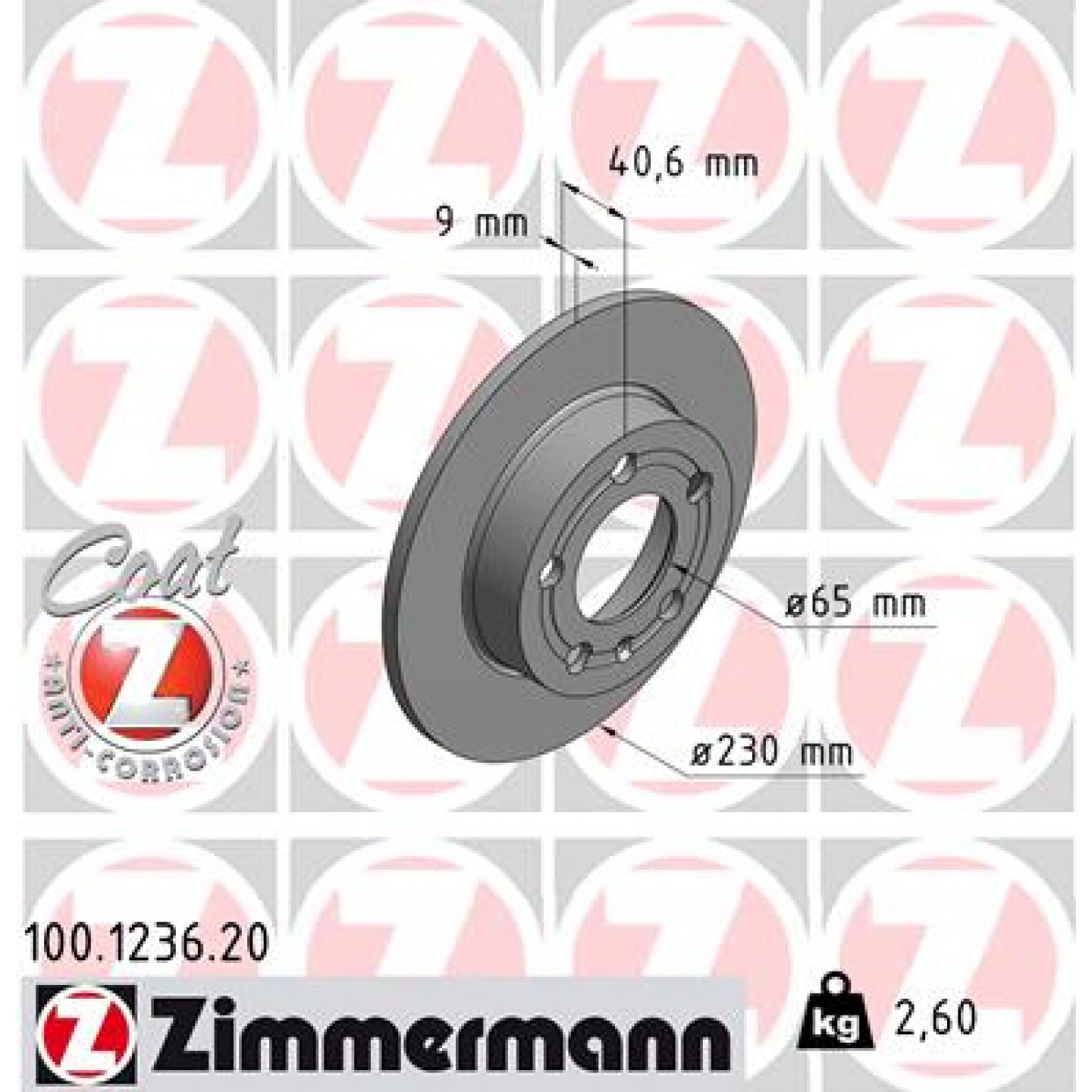 Bremsscheibe ZIMMERMANN 100.1236.20