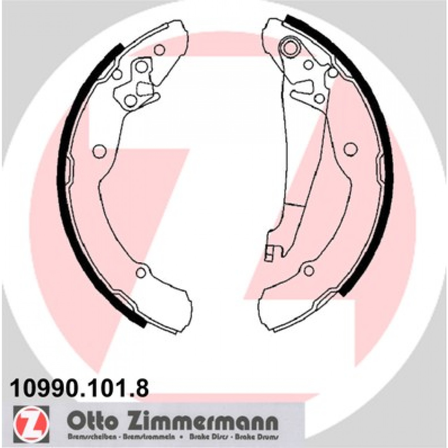 Bremsbackensatz ZIMMERMANN 10990.101.8