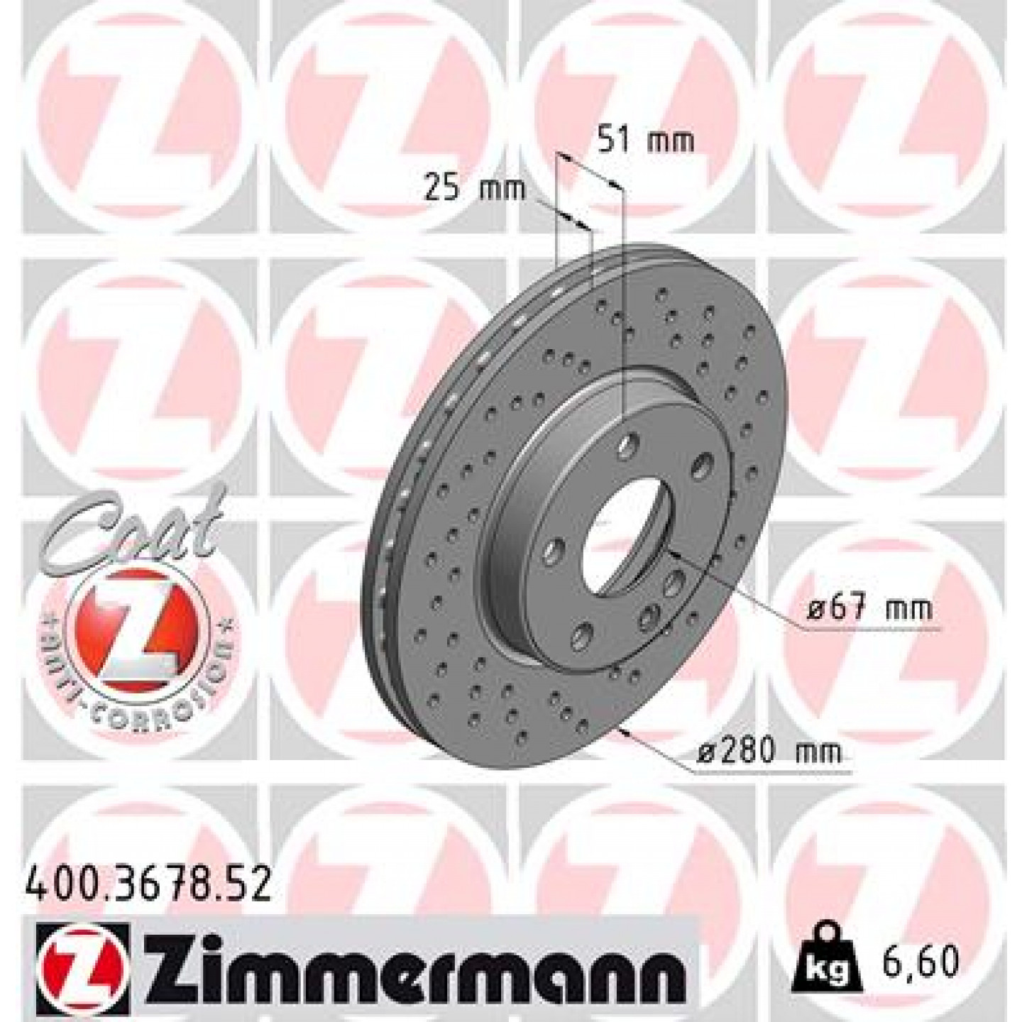 Remschijf ZIMMERMANN 400.3678.52