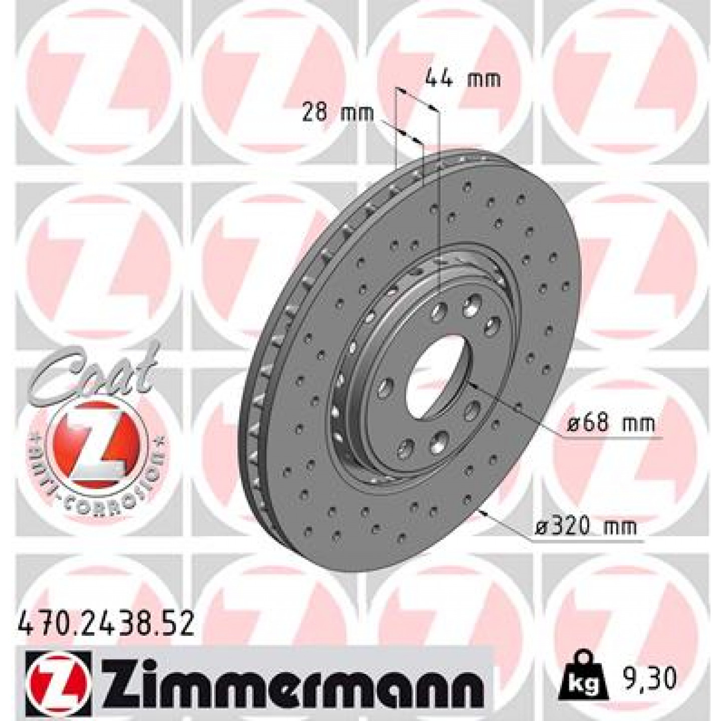Remschijf ZIMMERMANN 470.2438.52