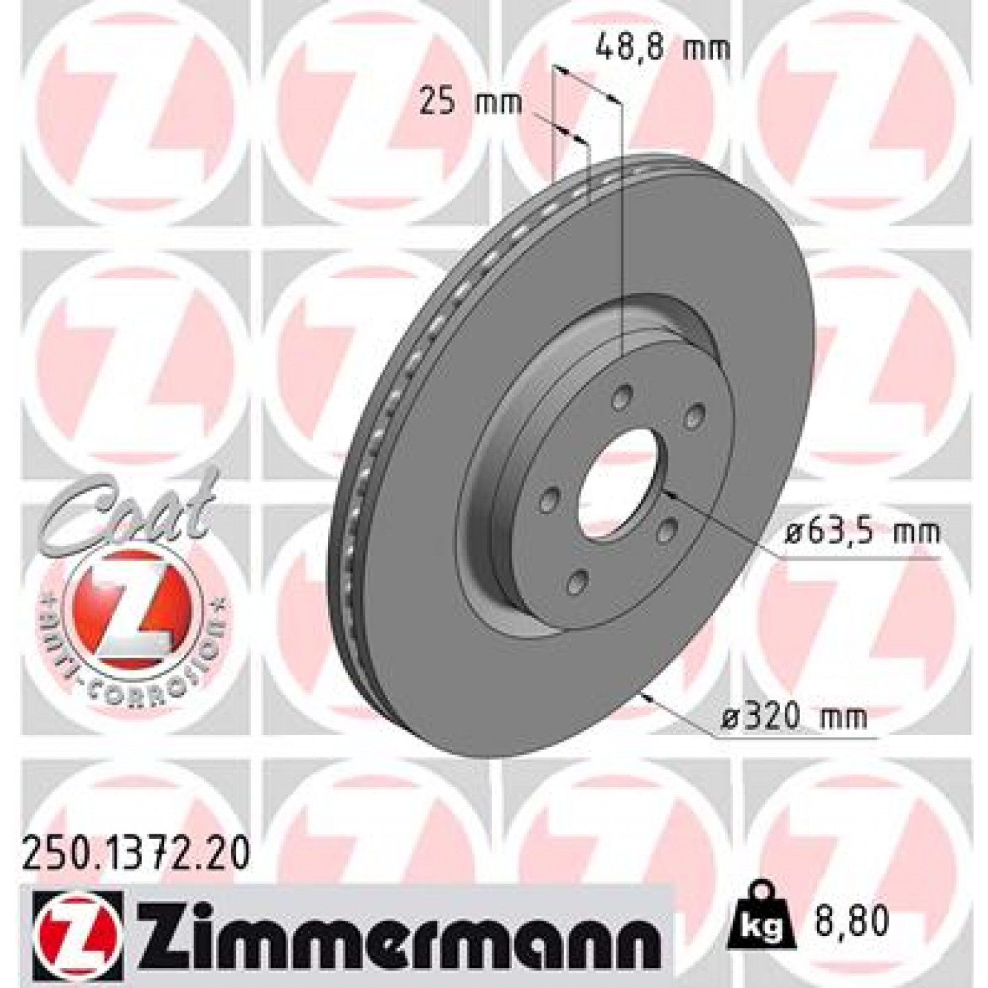 Remschijf ZIMMERMANN 250.1372.20