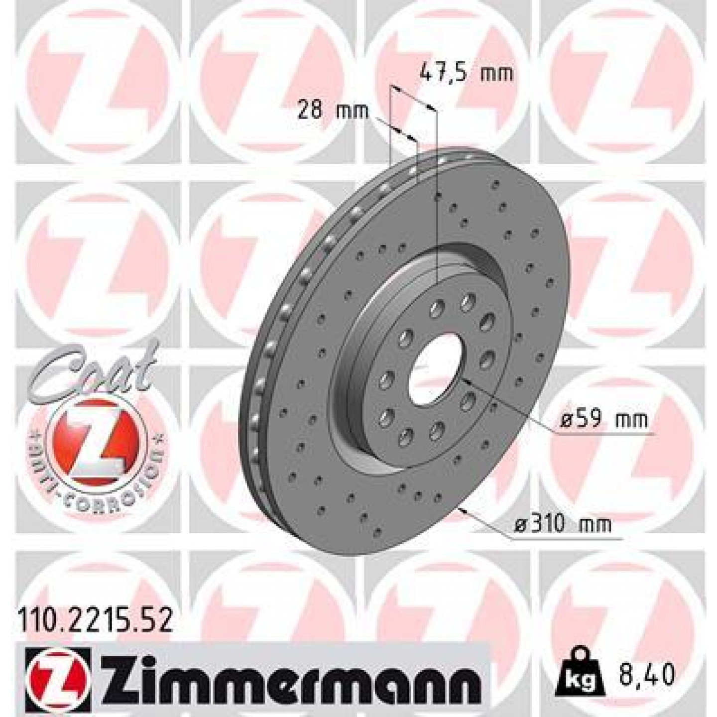 Discofreno ZIMMERMANN 110.2215.52