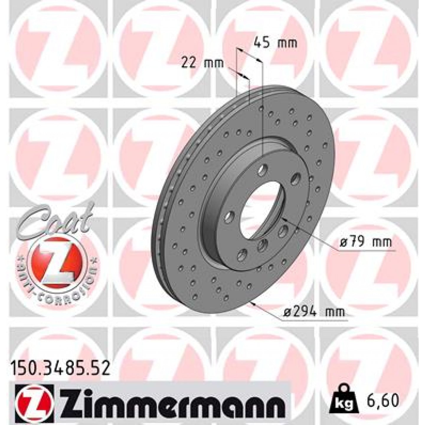 Bremsscheibe ZIMMERMANN 150.3485.52