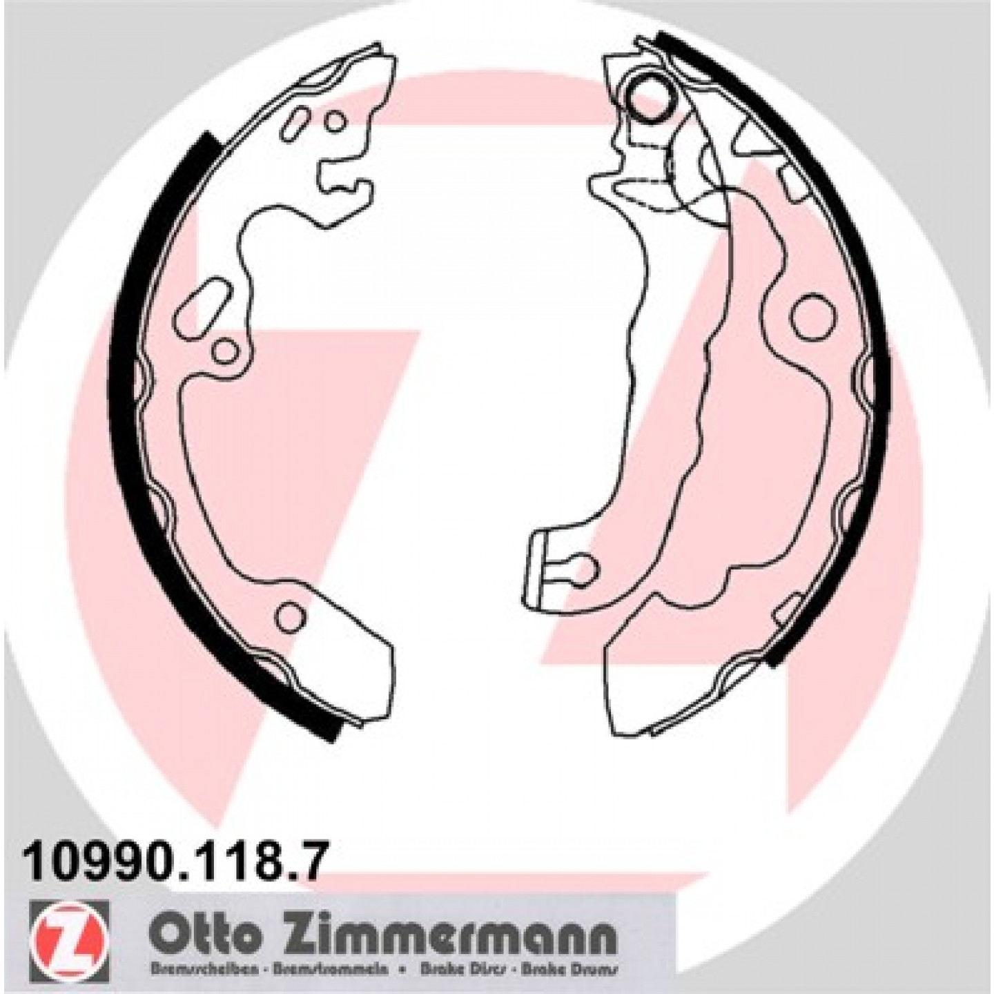 Bremsbackensatz ZIMMERMANN 10990.118.7