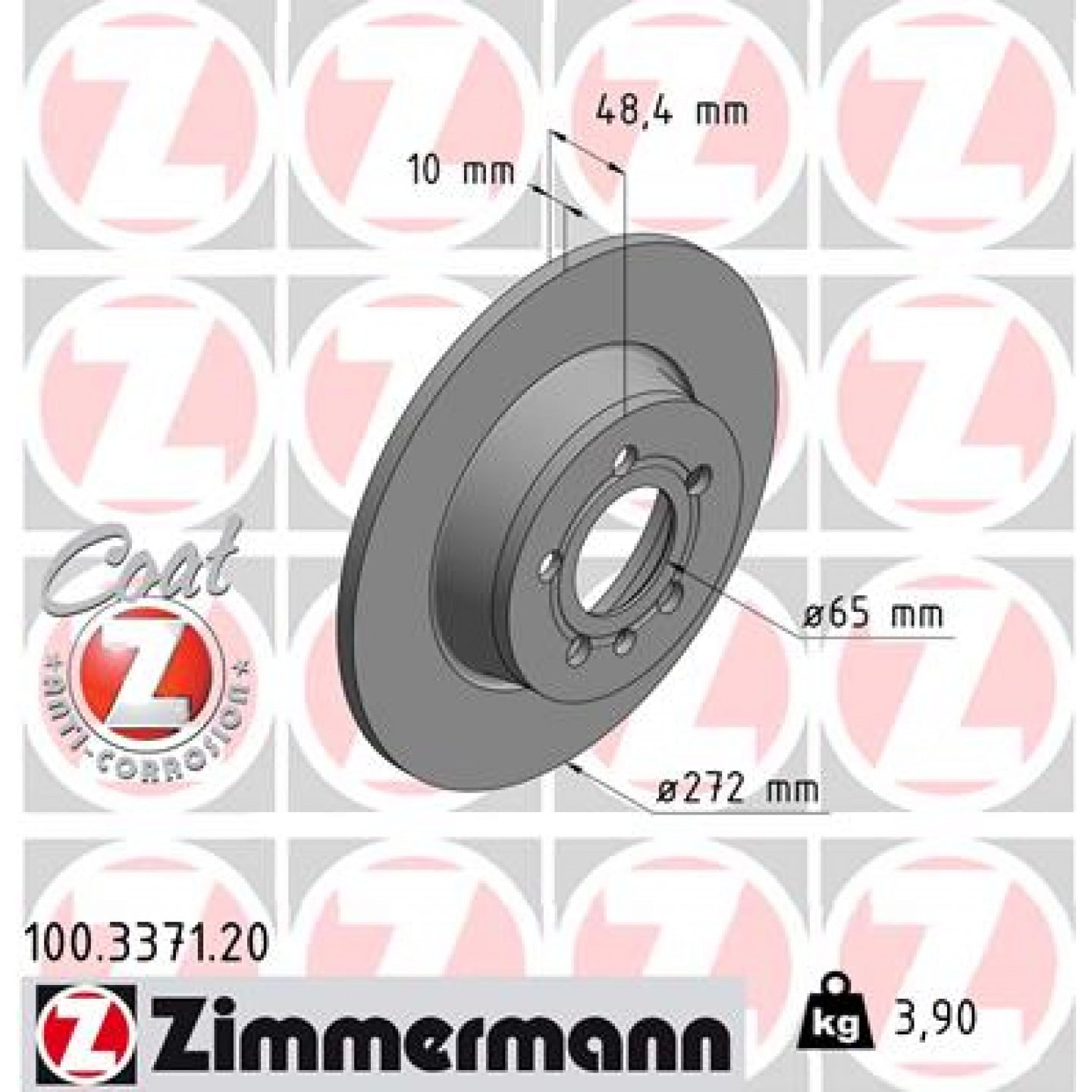Brzdový kotouč ZIMMERMANN 100.3371.20