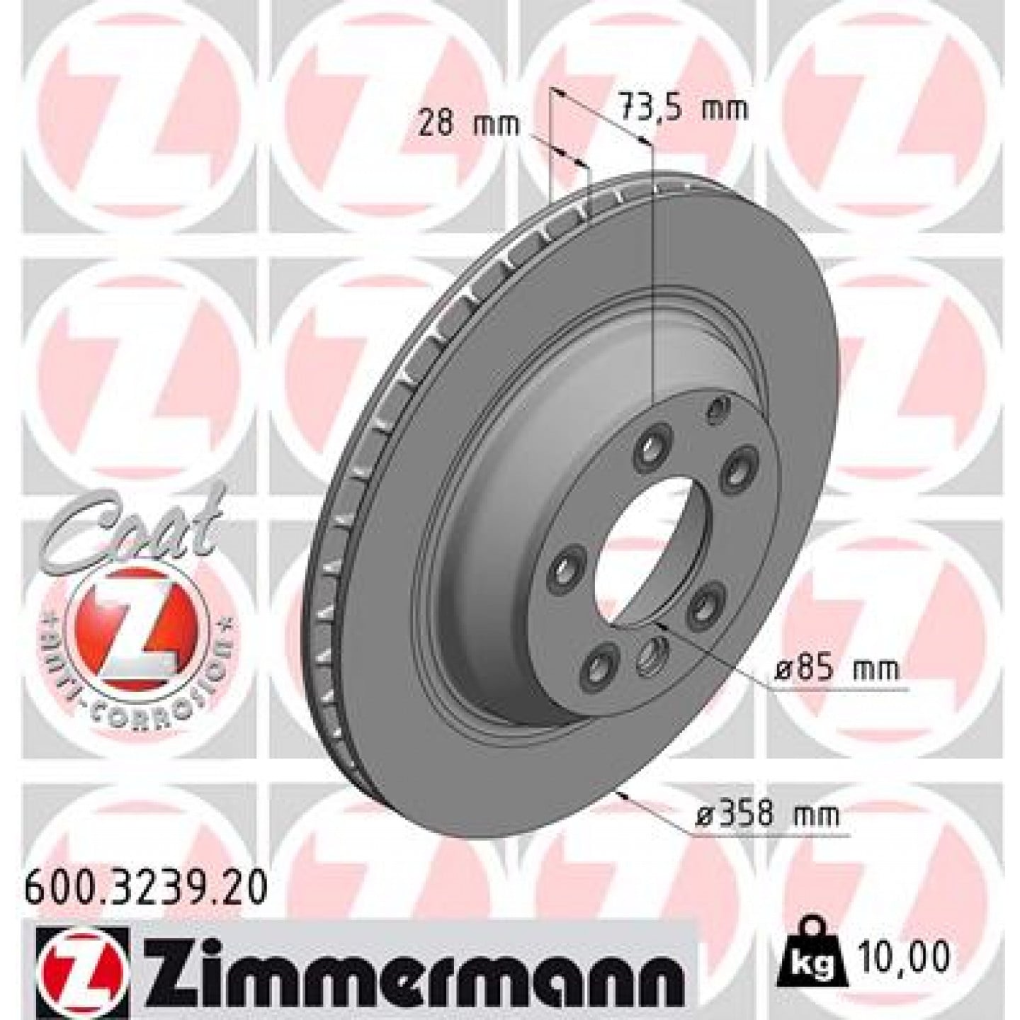Remschijf ZIMMERMANN 600.3239.20