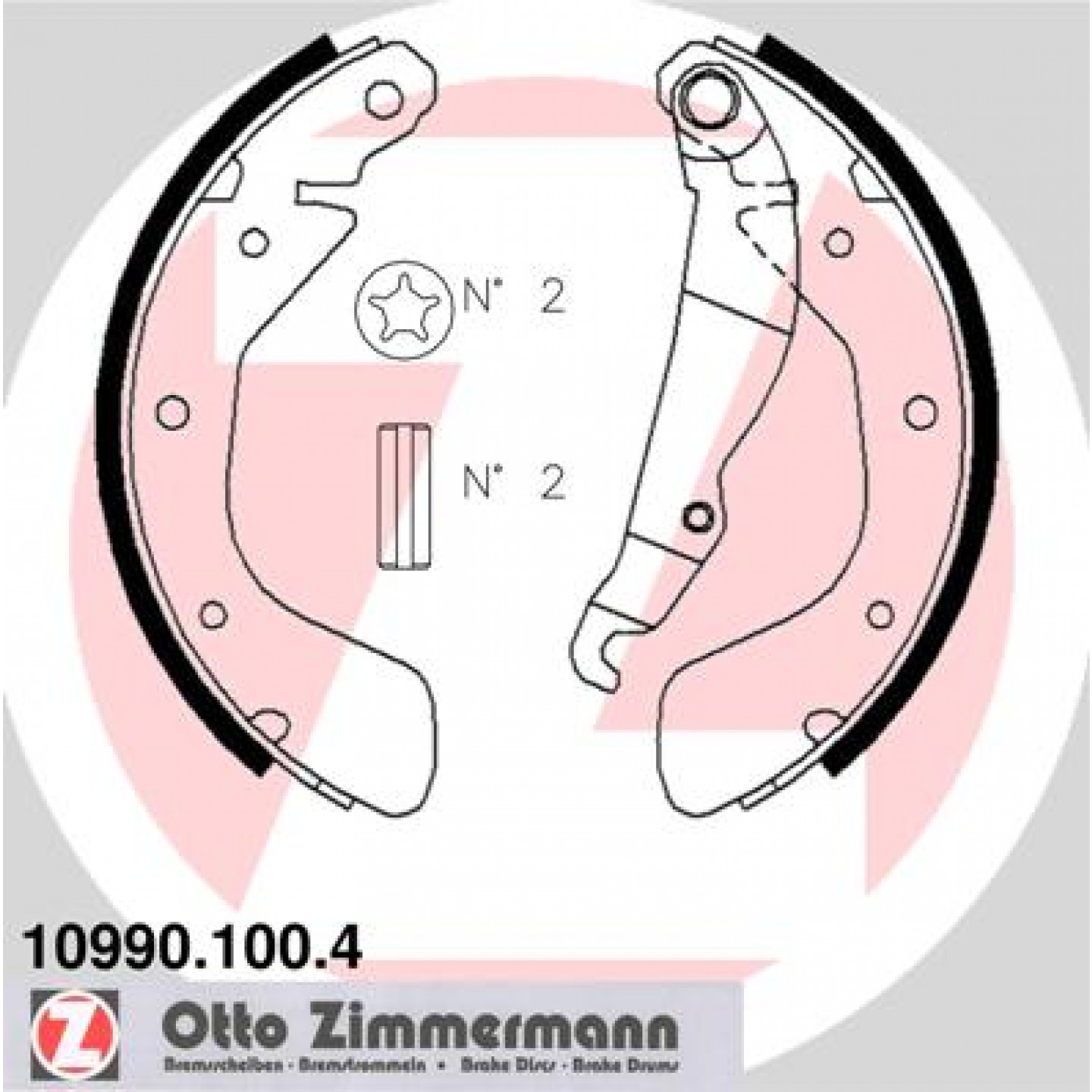 Bremsbackensatz ZIMMERMANN 10990.100.4