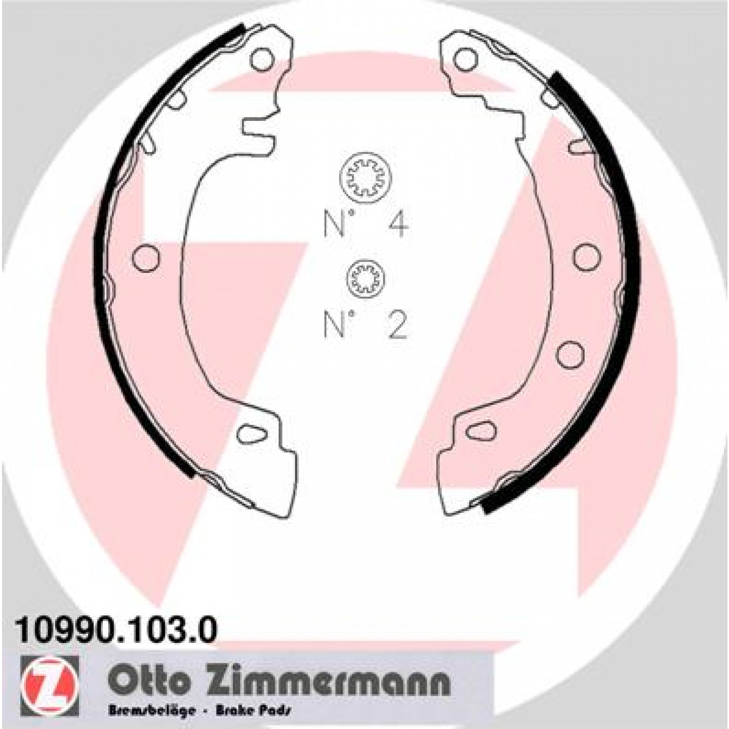 Bremsbackensatz ZIMMERMANN 10990.103.0