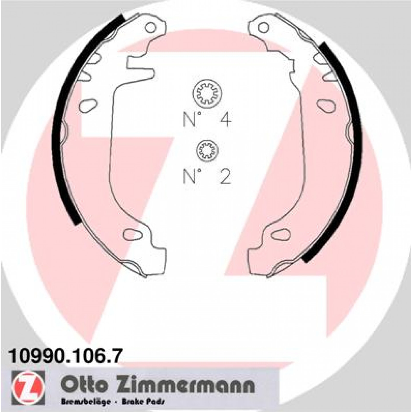 Bremsbackensatz ZIMMERMANN 10990.106.7