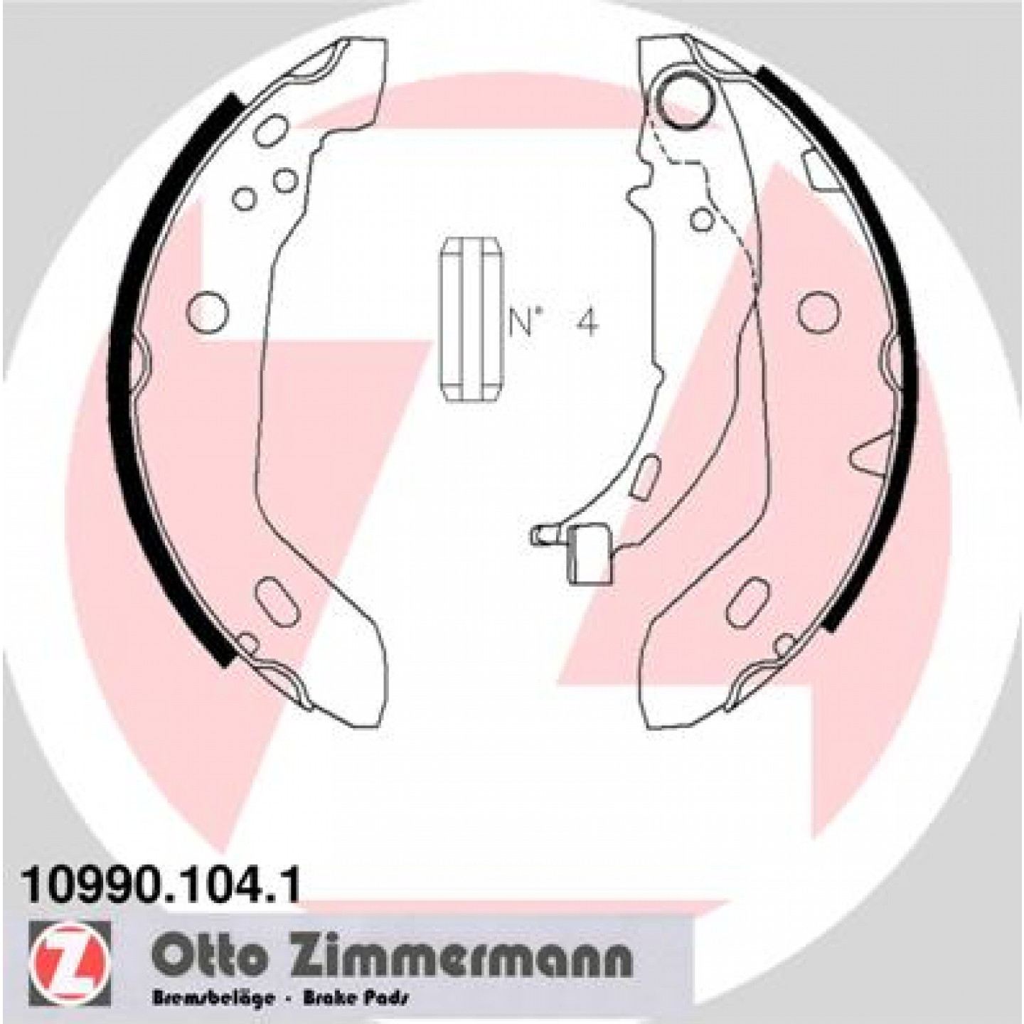 Bremsbackensatz ZIMMERMANN 10990.104.1