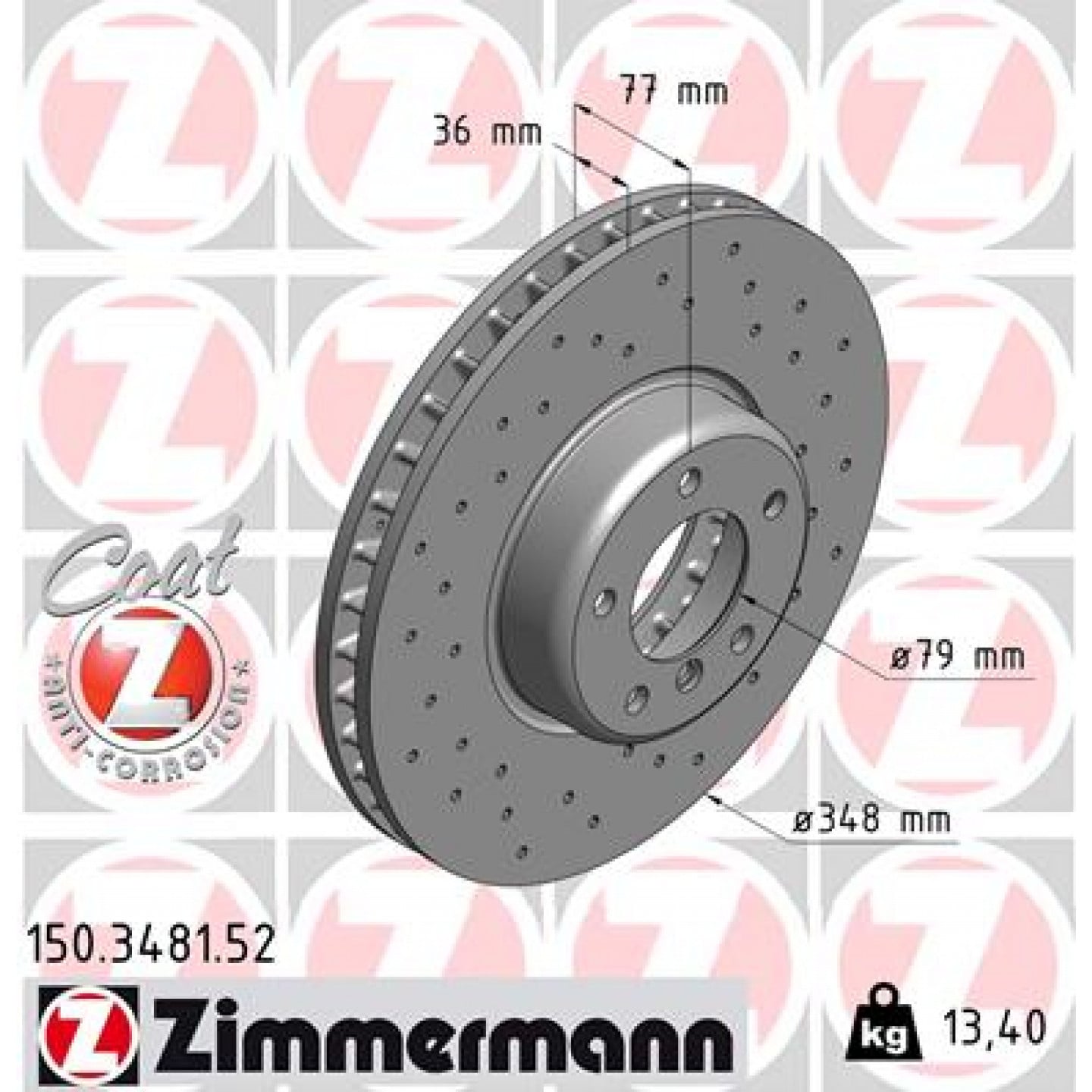 Remschijf ZIMMERMANN 150.3481.52