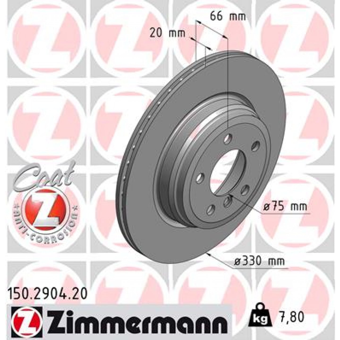 Brzdový kotouč ZIMMERMANN 150.2904.20