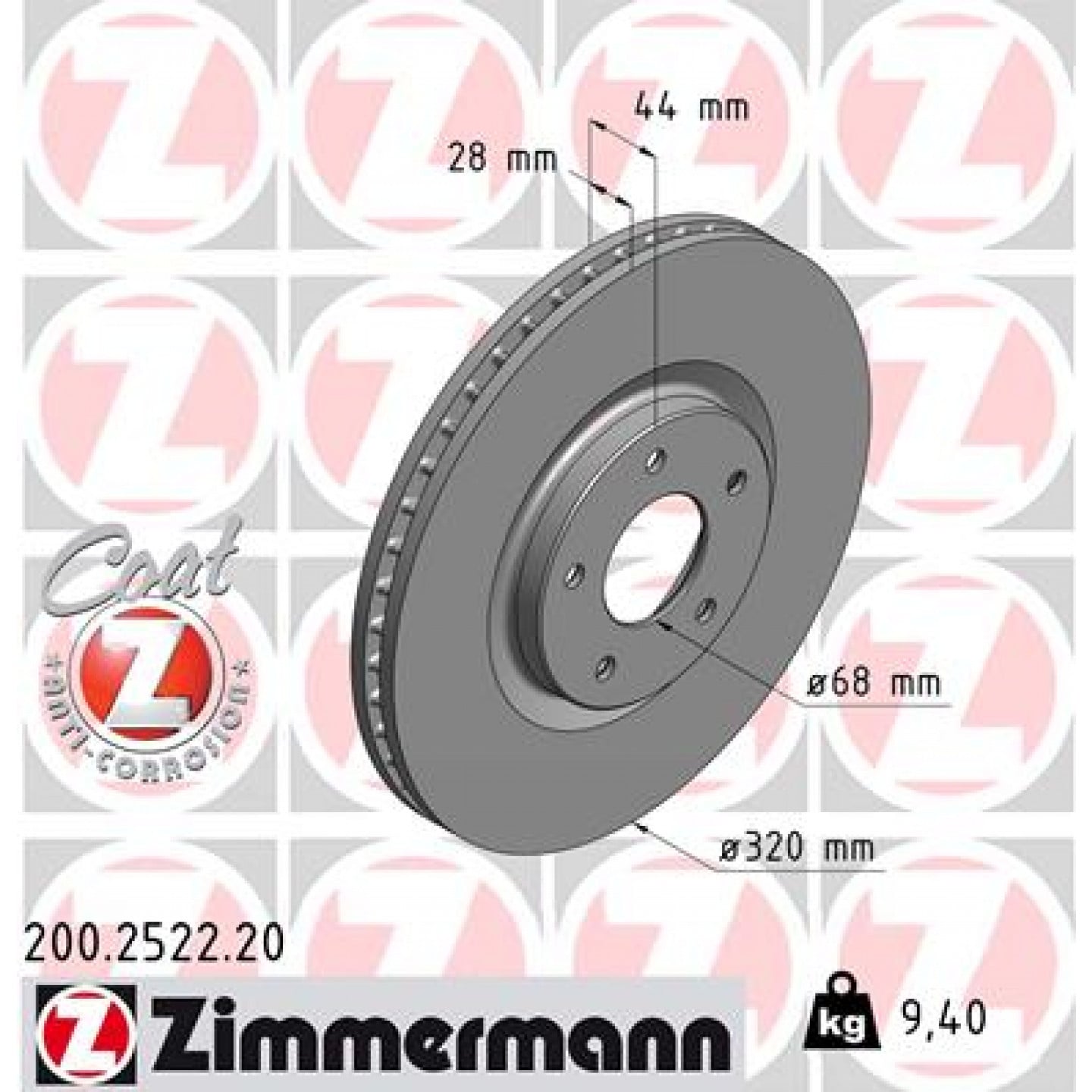 Remschijf ZIMMERMANN 200.2522.20