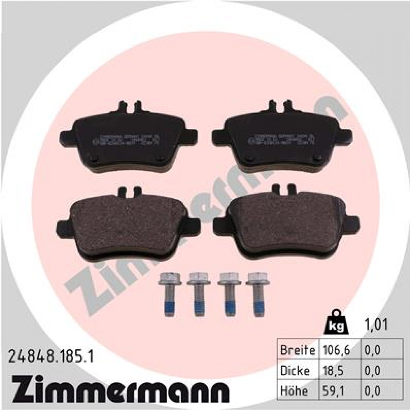Bremseklodser ZIMMERMANN 24848.185.1