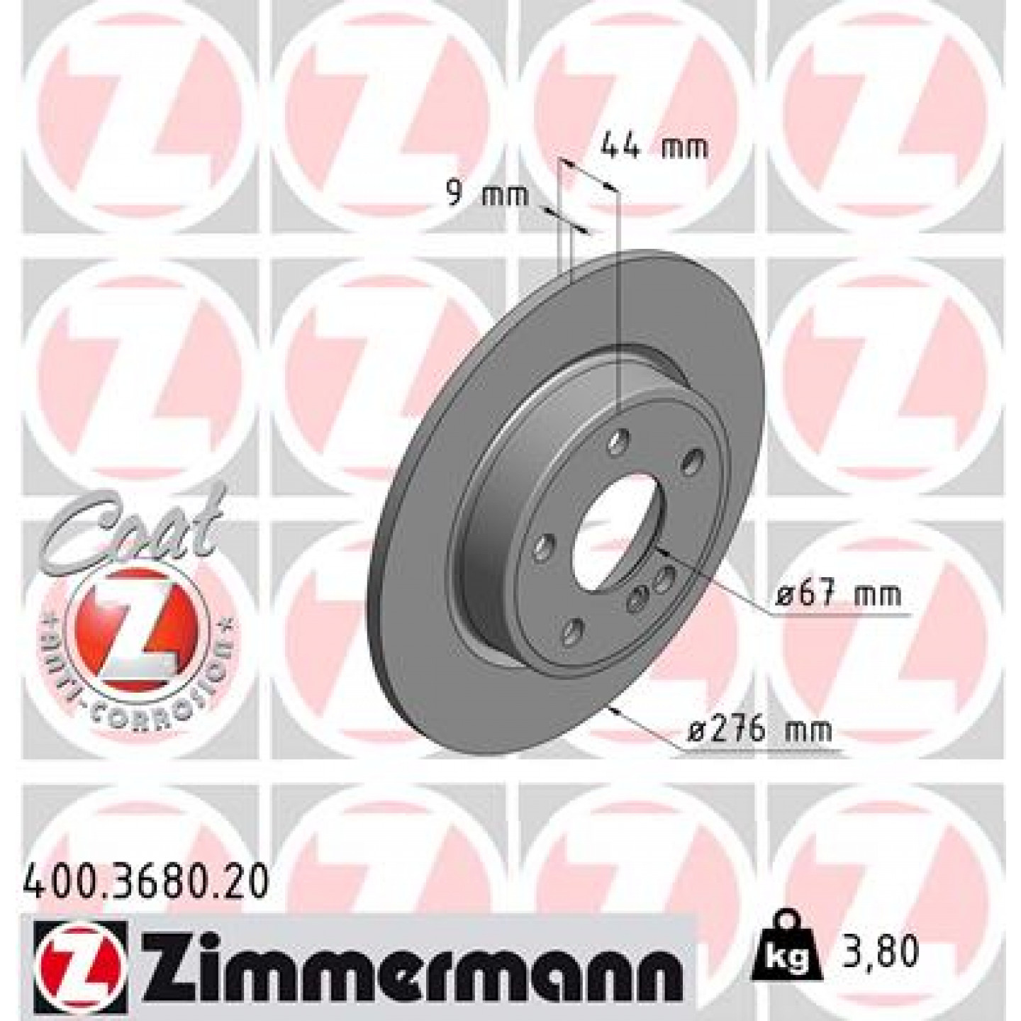 Zimmermann Disco De Freno 400.3680.20