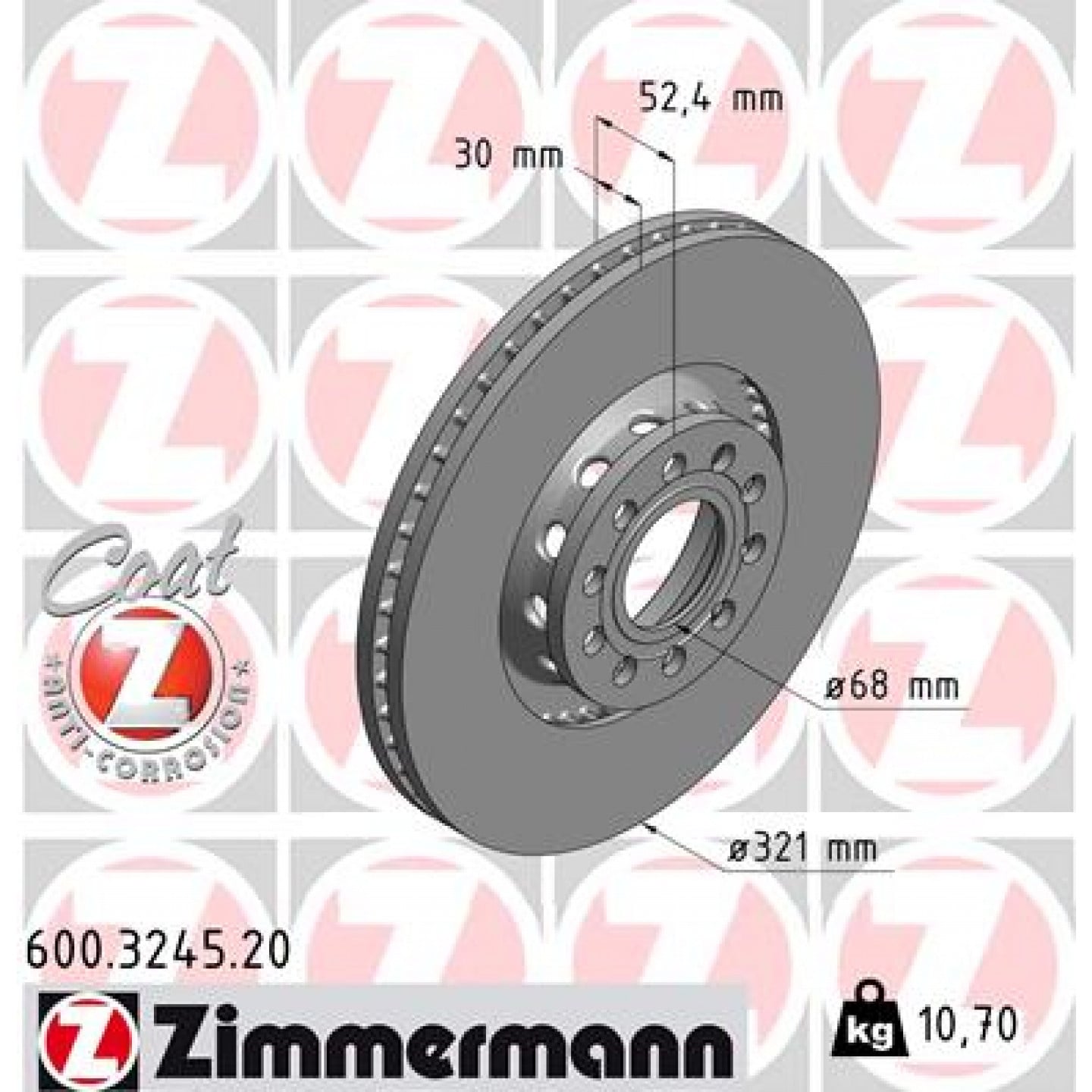 Remschijf ZIMMERMANN 600.3245.20