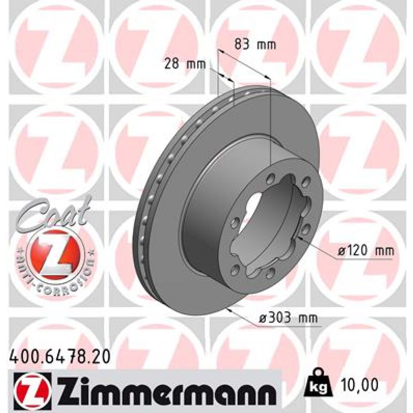 Remschijf ZIMMERMANN 400.6478.20