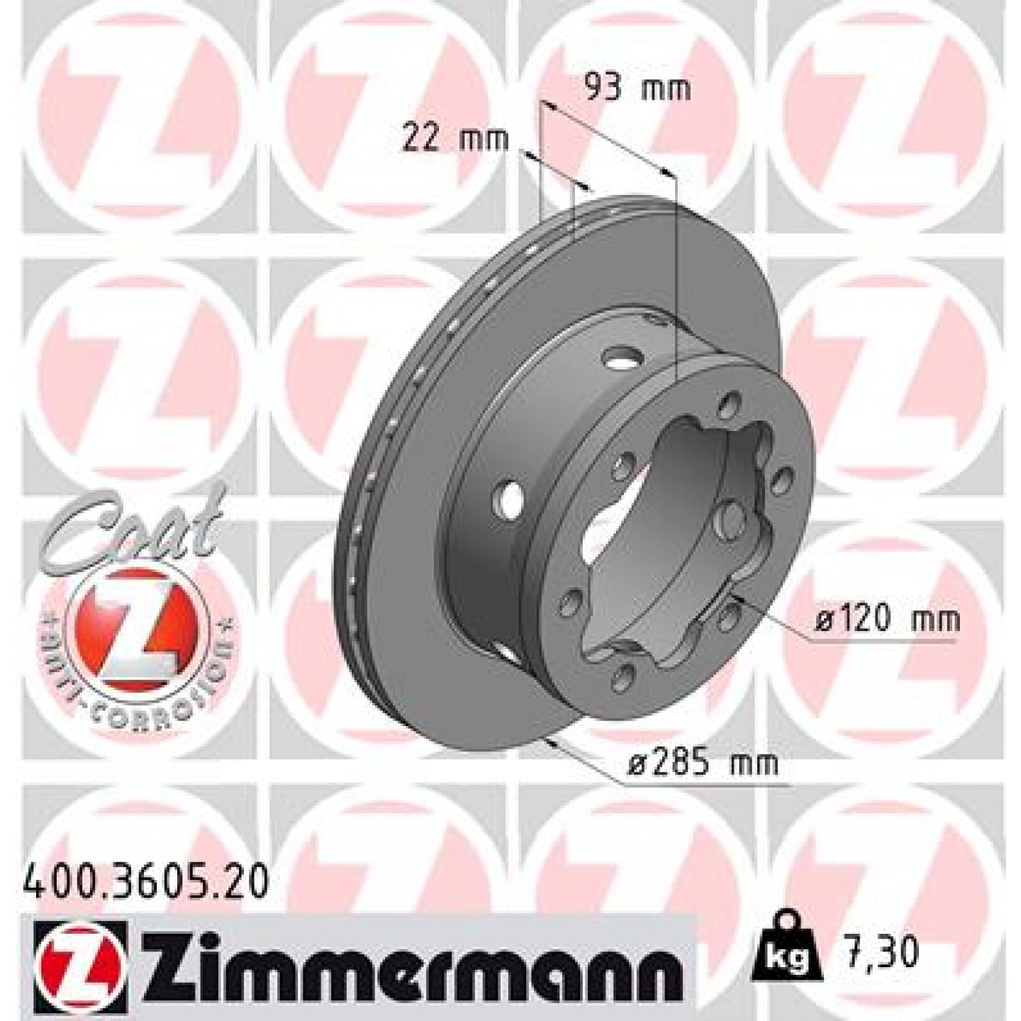 Remschijf ZIMMERMANN 400.3605.20