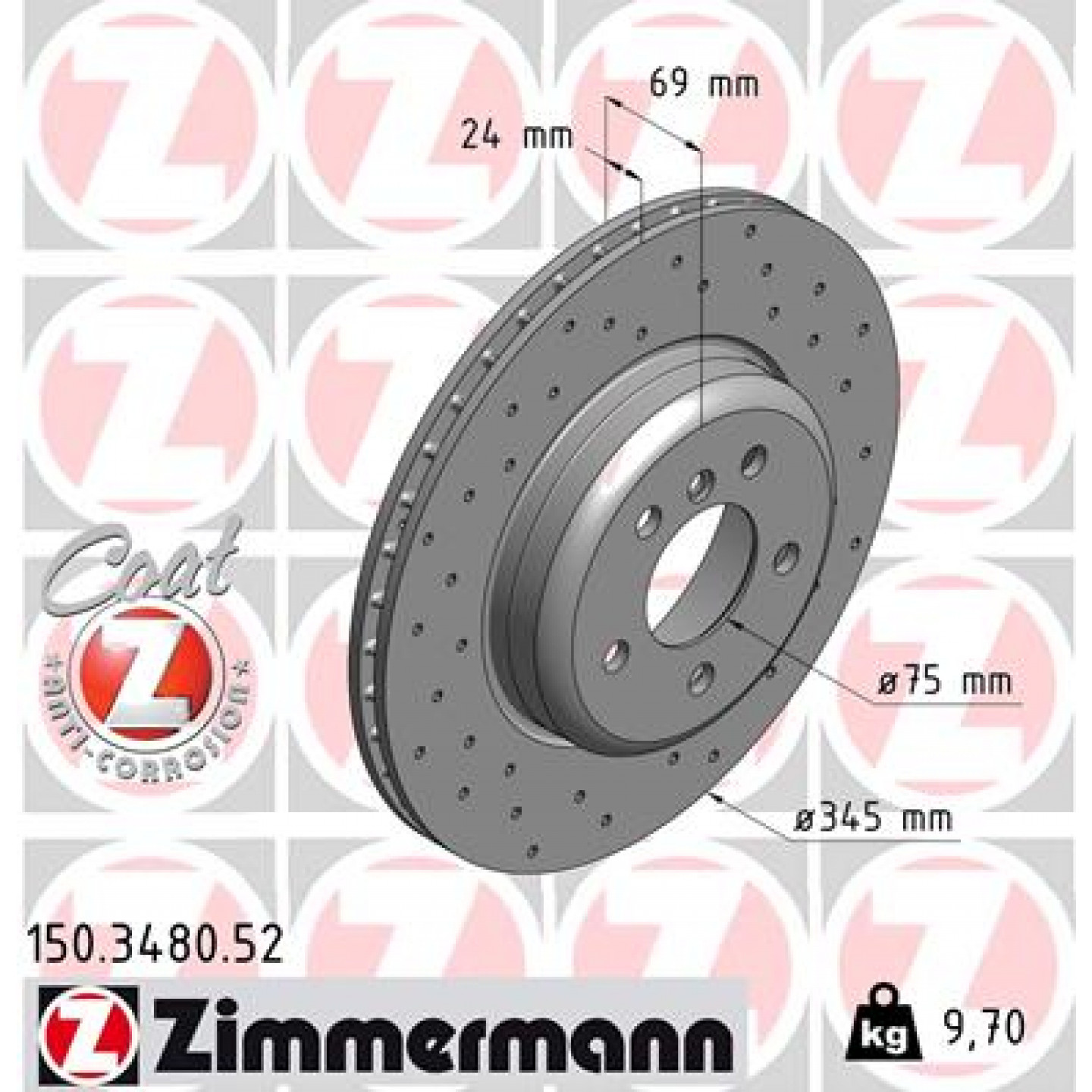 Brzdový kotouč ZIMMERMANN 150.3480.52