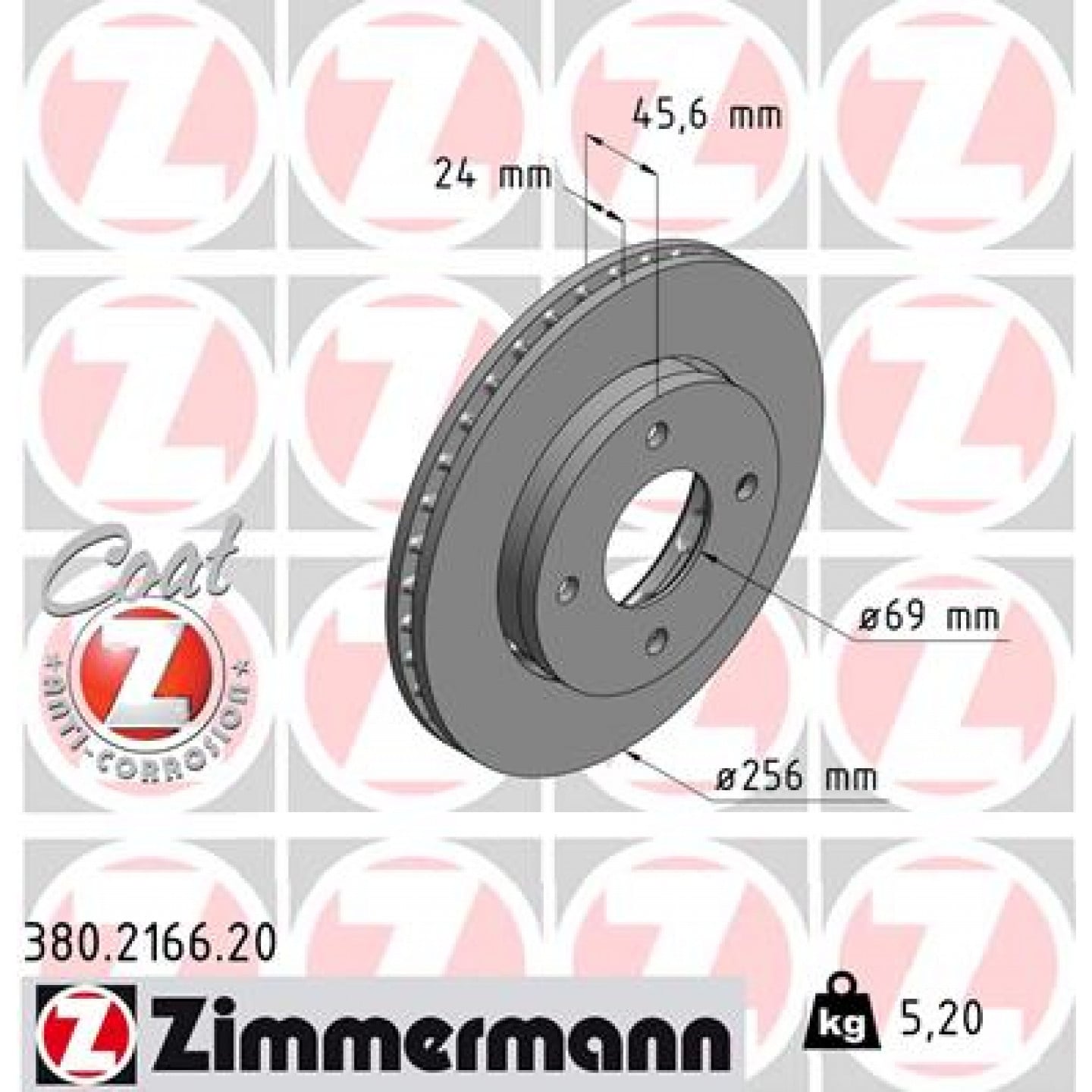 Discofreno ZIMMERMANN 380.2166.20
